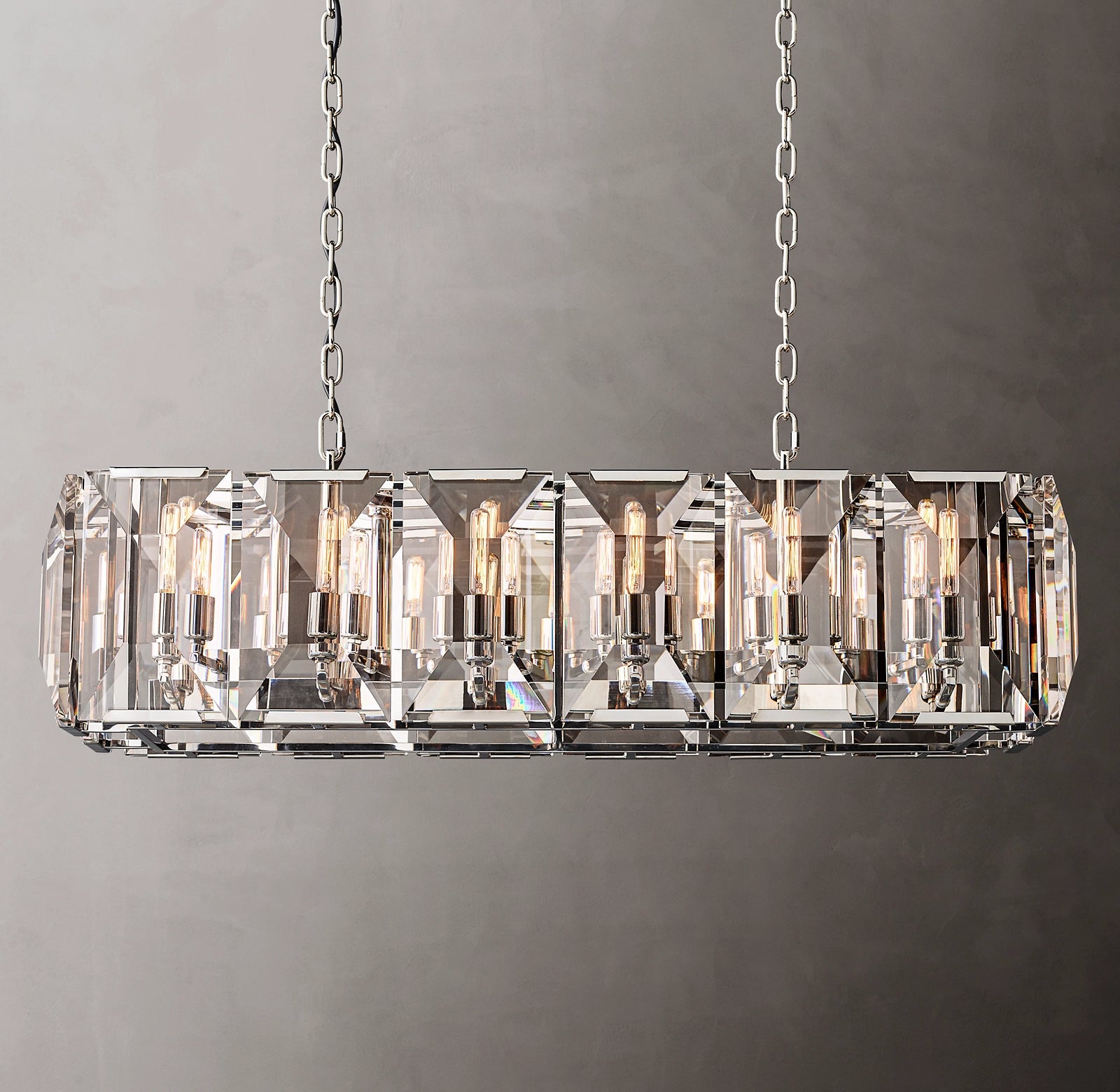 WOMO Crystal Rectangular Chandelier – Harlow