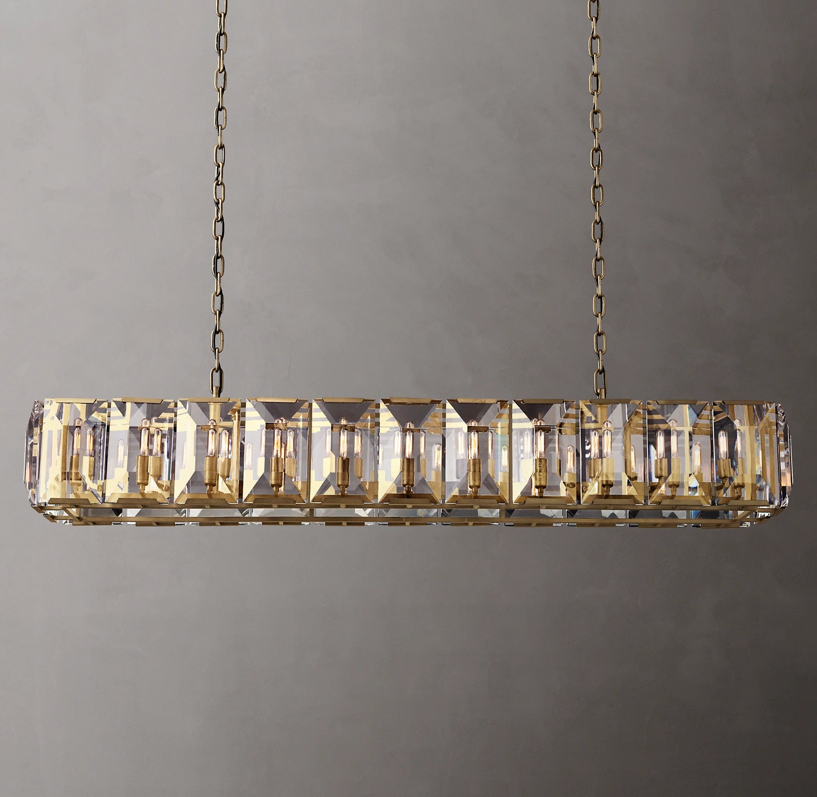 WOMO Crystal Rectangular Chandelier – Harlow