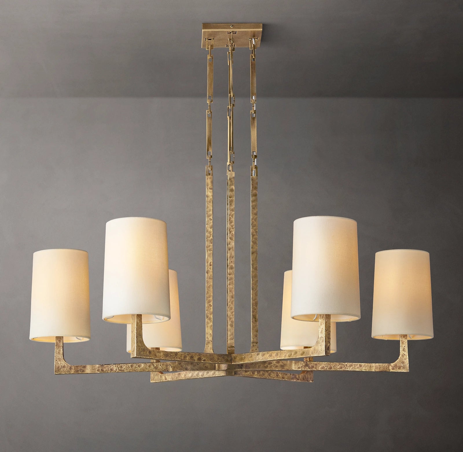 WOMO Hammered Metal Arm Shaded Chandelier – Wright