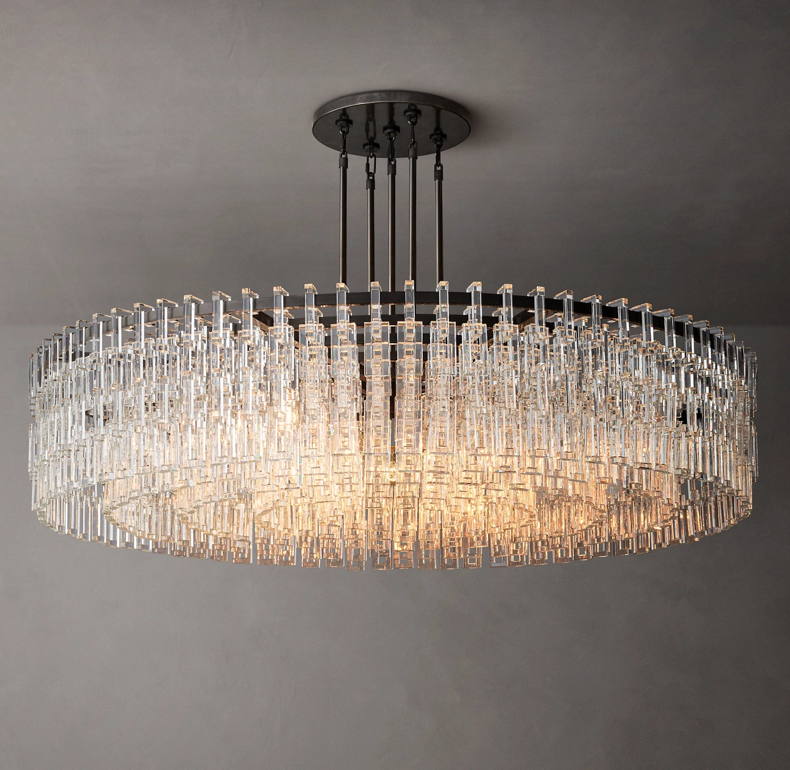 WOMO Cascading Chain Crystal Chandelier - Marignan