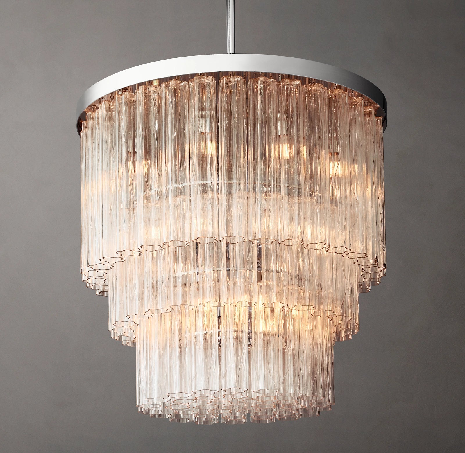 WOMO Tronchi Glass Tiered Chandelier - Cielo