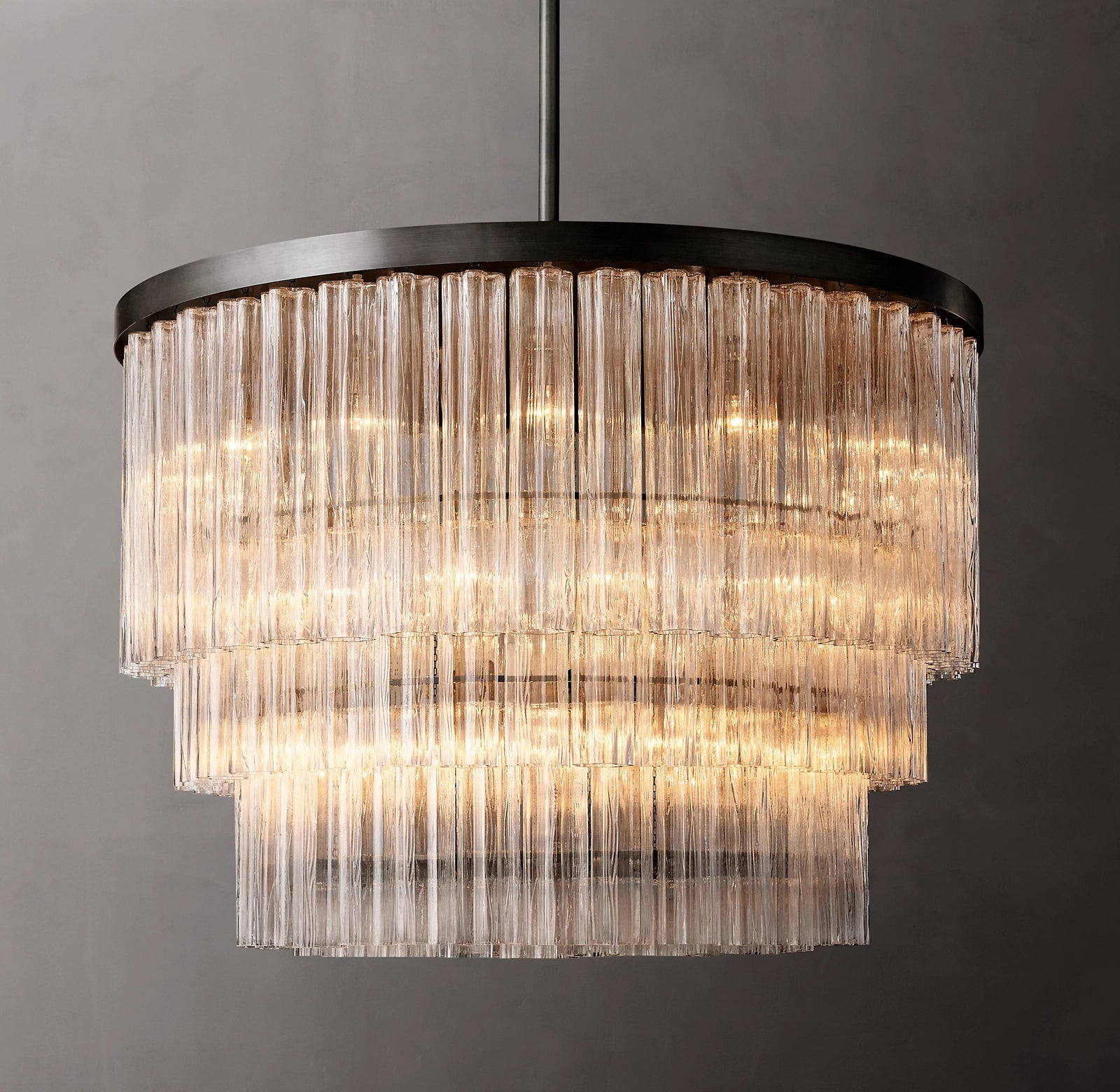 WOMO Tronchi Glass Tiered Chandelier - Cielo