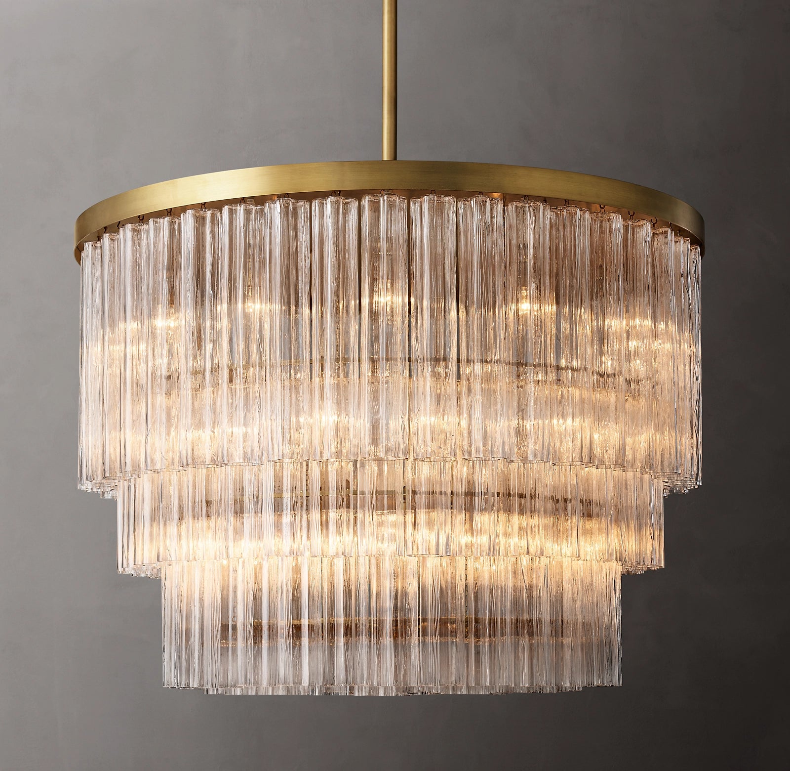 WOMO Tronchi Glass Tiered Chandelier - Cielo