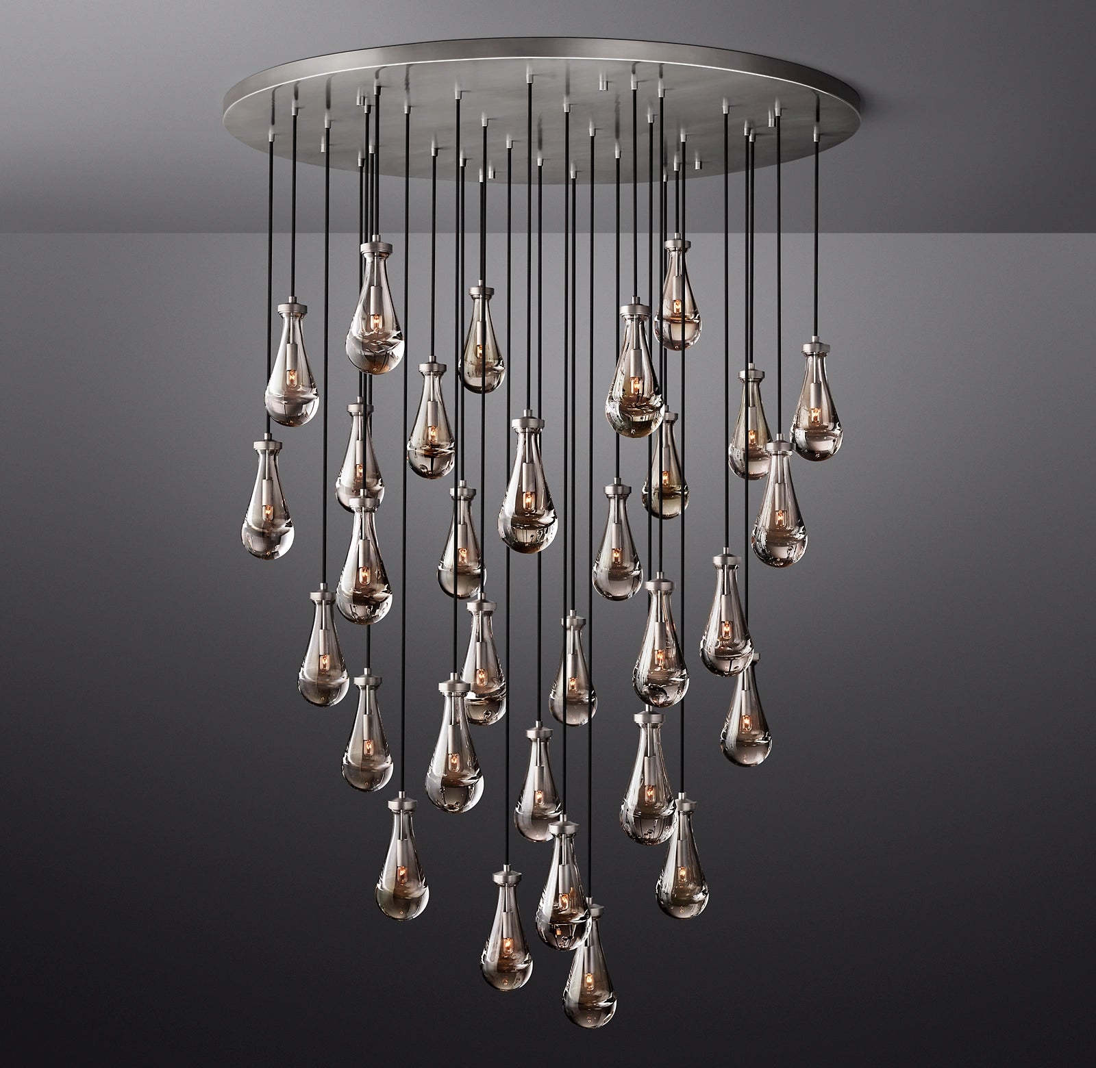 WOMO Raindrop Glass Round Chandelier – Ava