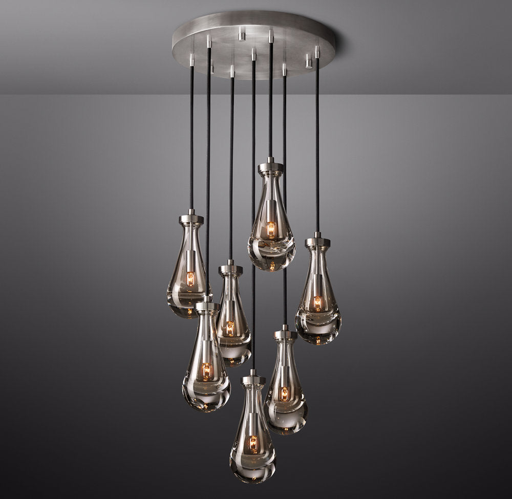 WOMO Raindrop Glass Round Chandelier – Ava