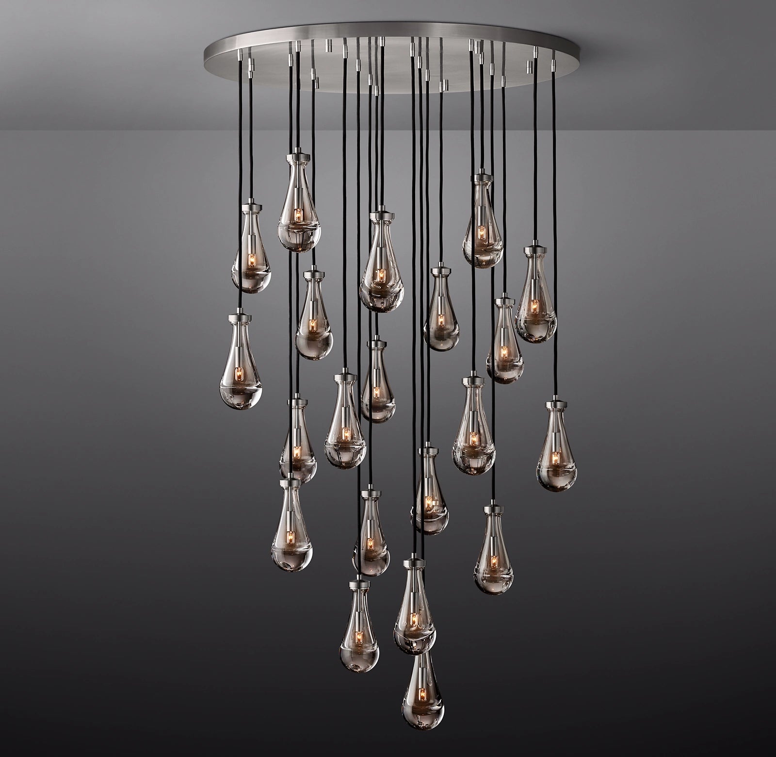WOMO Raindrop Glass Round Chandelier – Ava