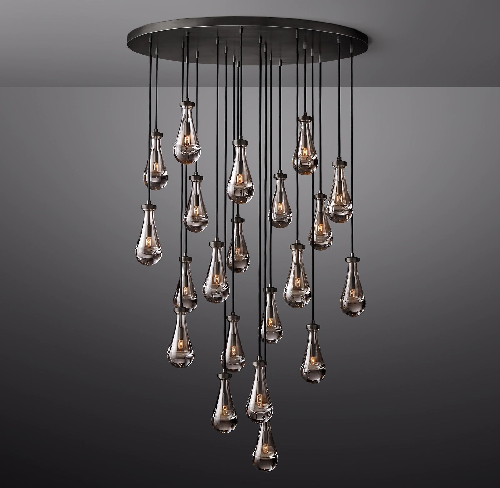 WOMO Raindrop Glass Round Chandelier – Ava