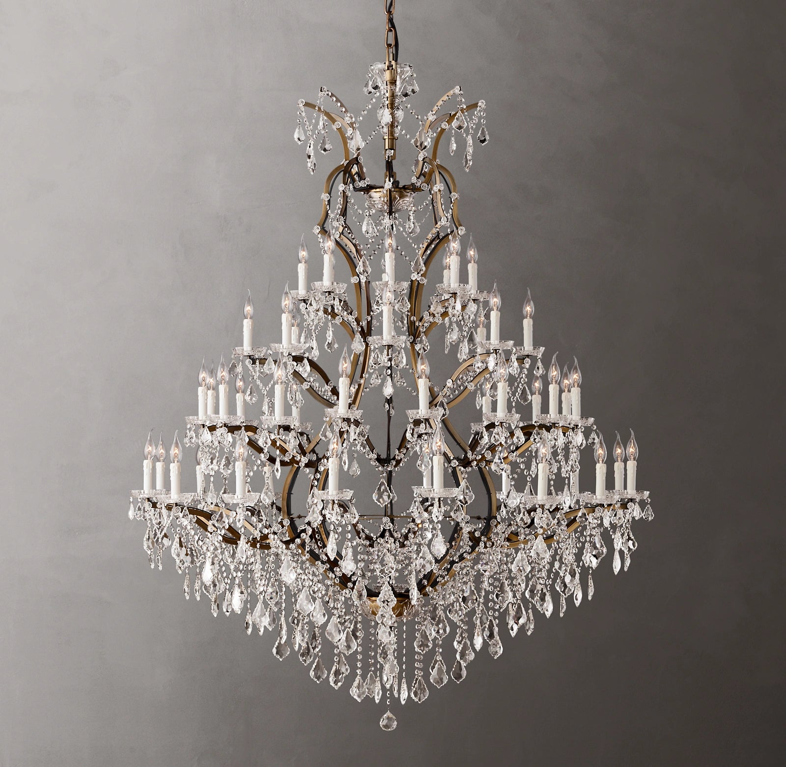 WOMO Candelabra Crystal Chandelier - Rococo