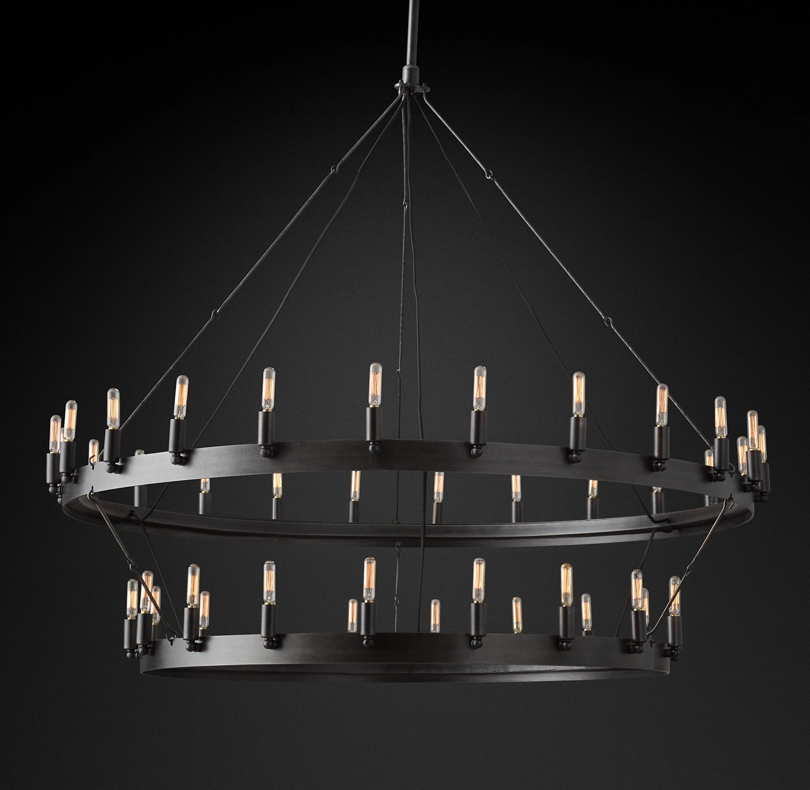 WOMO Vintage Filament Tubular Candle Tiered Chandelier - Camino