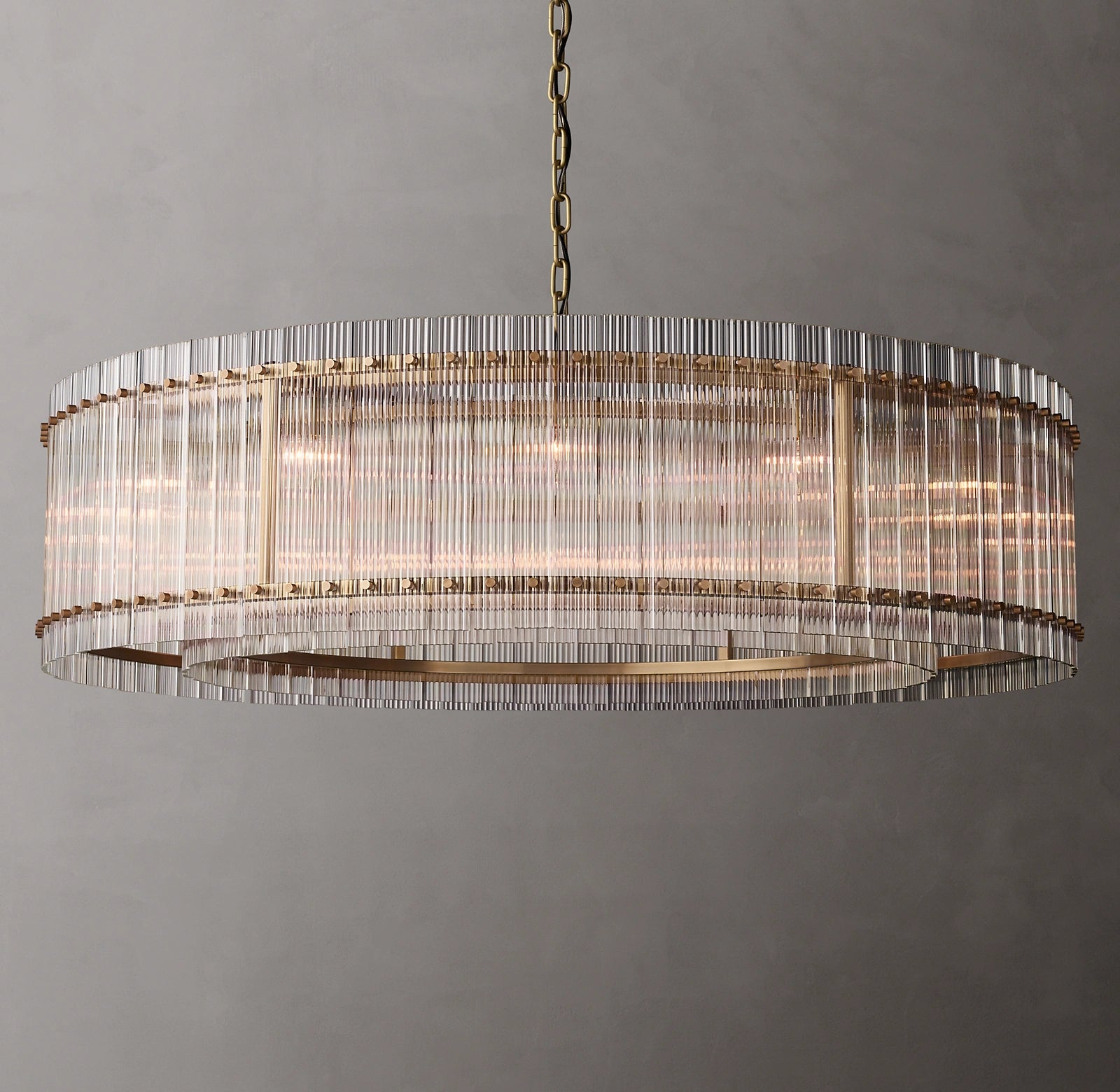 WOMO Ribbed Glass Round Chandelier - San Marco