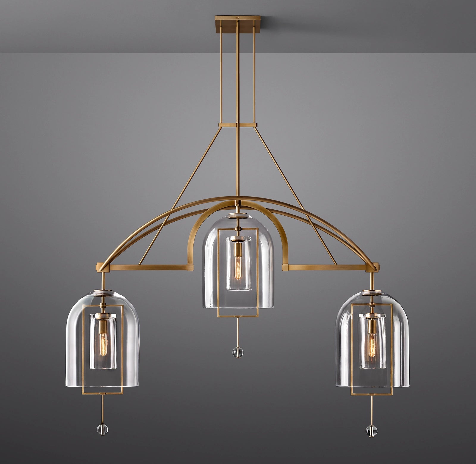 WOMO Bell Glass Linear Chandelier - Fulcrum