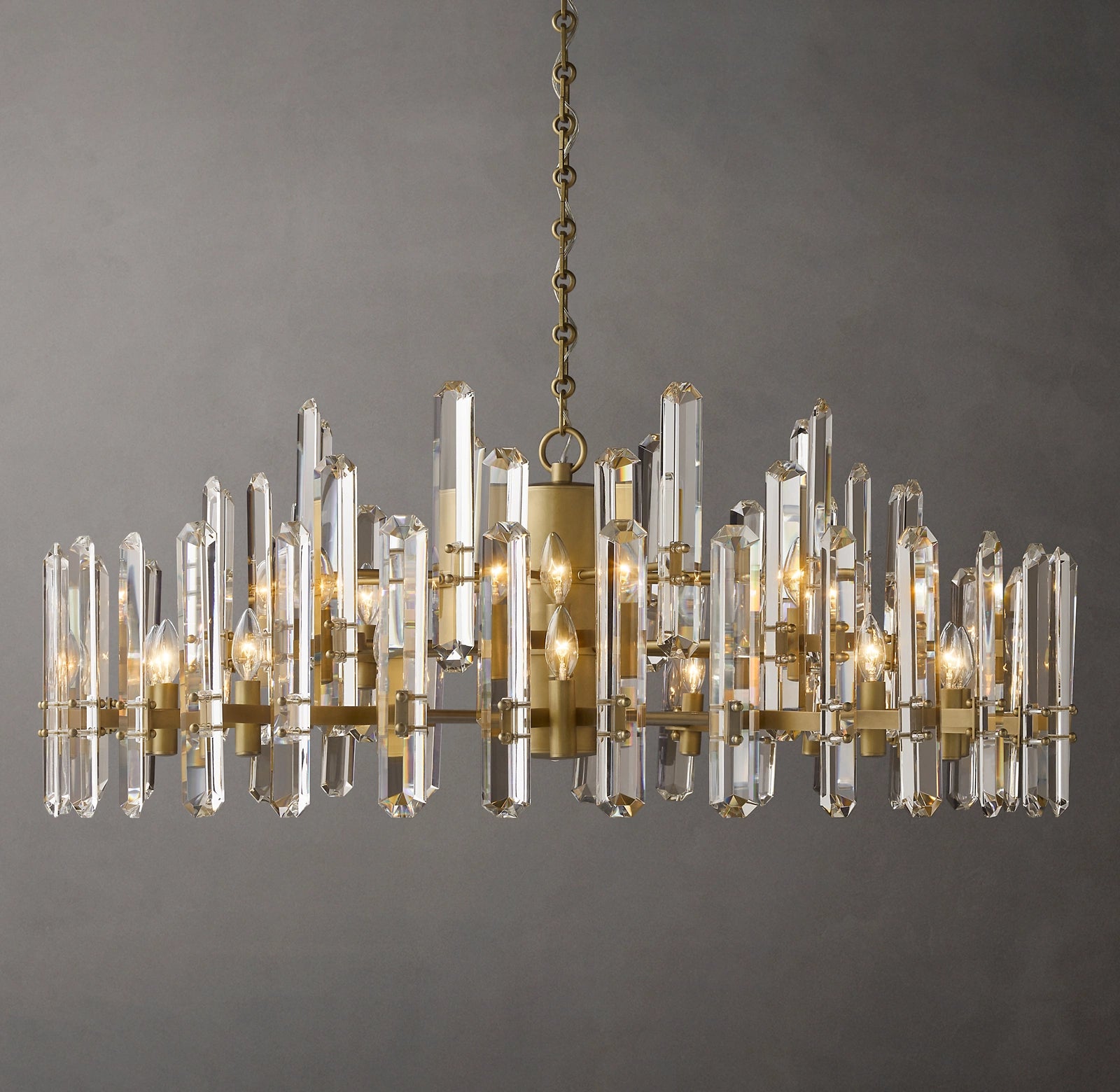 WOMO Crystal Prism Round Chandelier - Bonnington