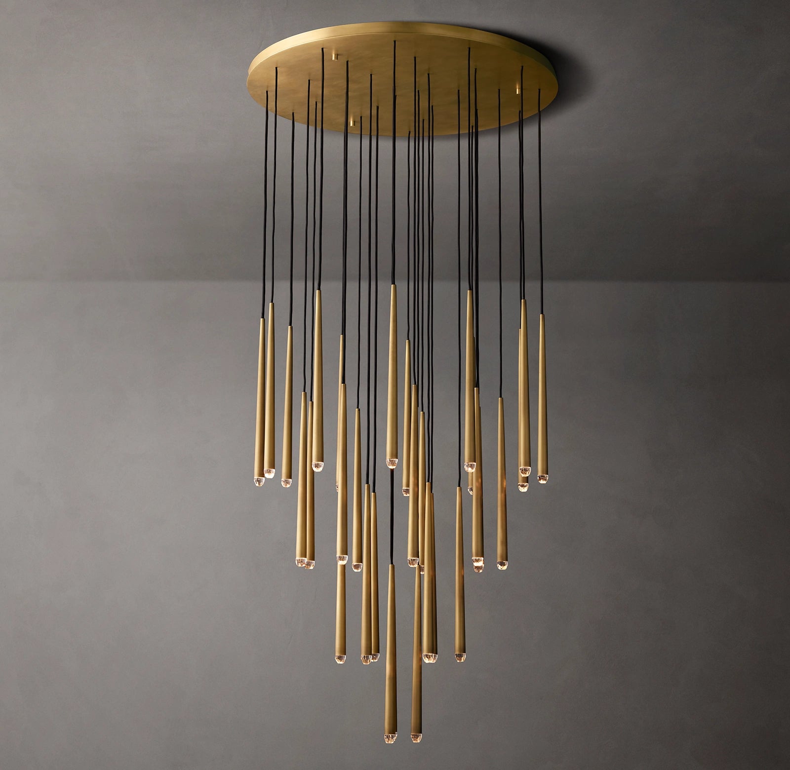 WOMO Pin Cascading Round Chandelier - Aquitaine