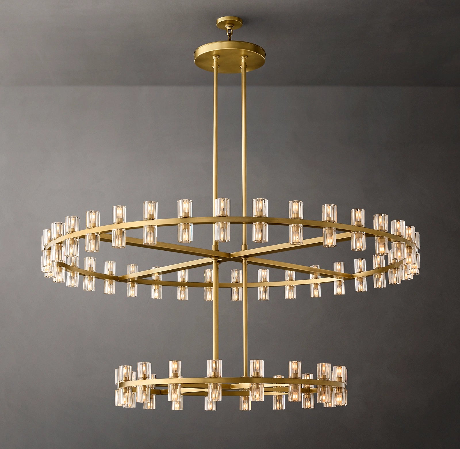 WOMO 60 Inch Hexagonal Crystal Tiered Chandelier – Arcachon
