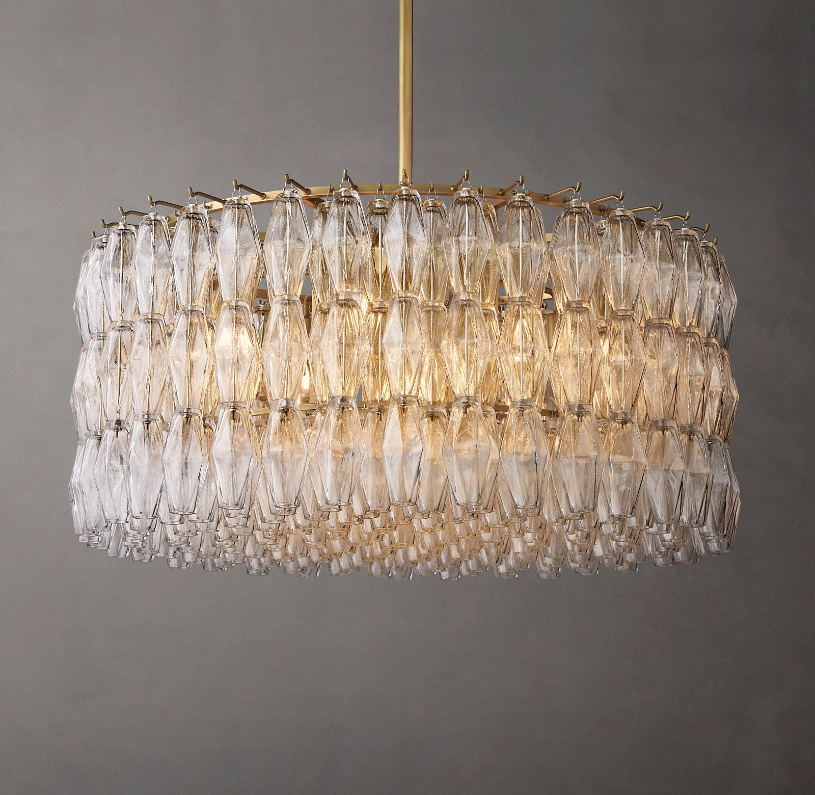 WOMO Clear Murano Glass Round Chandelier - Chiara