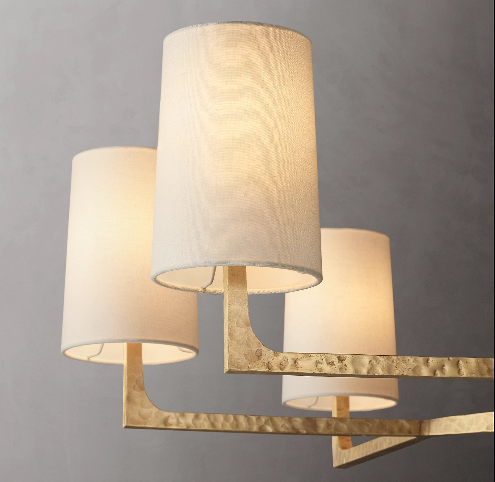 WOMO Hammered Metal Arm Shaded Chandelier – Wright