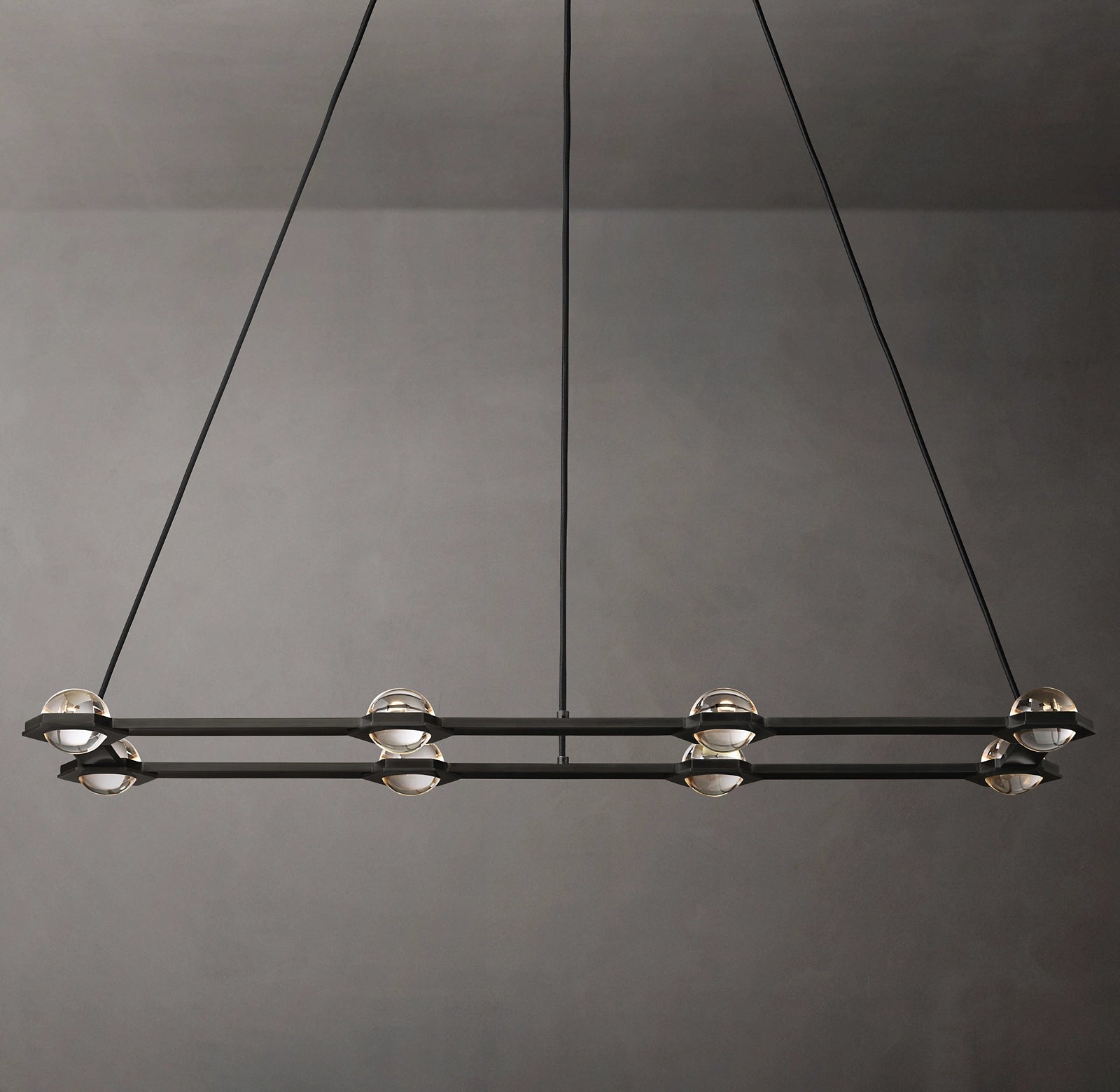 WOMO Globe Crystal Rectangular Chandelier - Eclatant