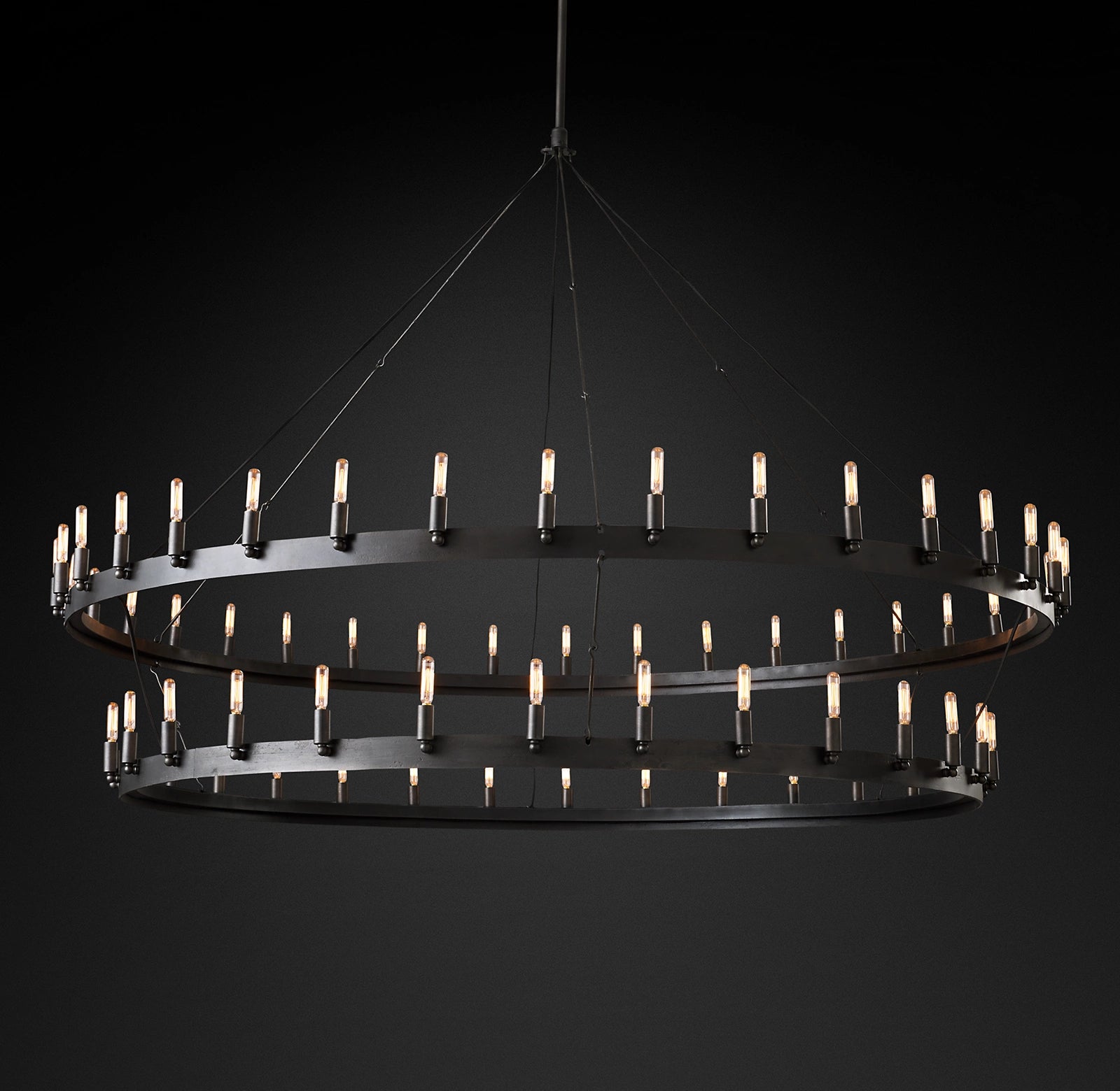 WOMO Vintage Filament Tubular Candle Tiered Chandelier - Camino