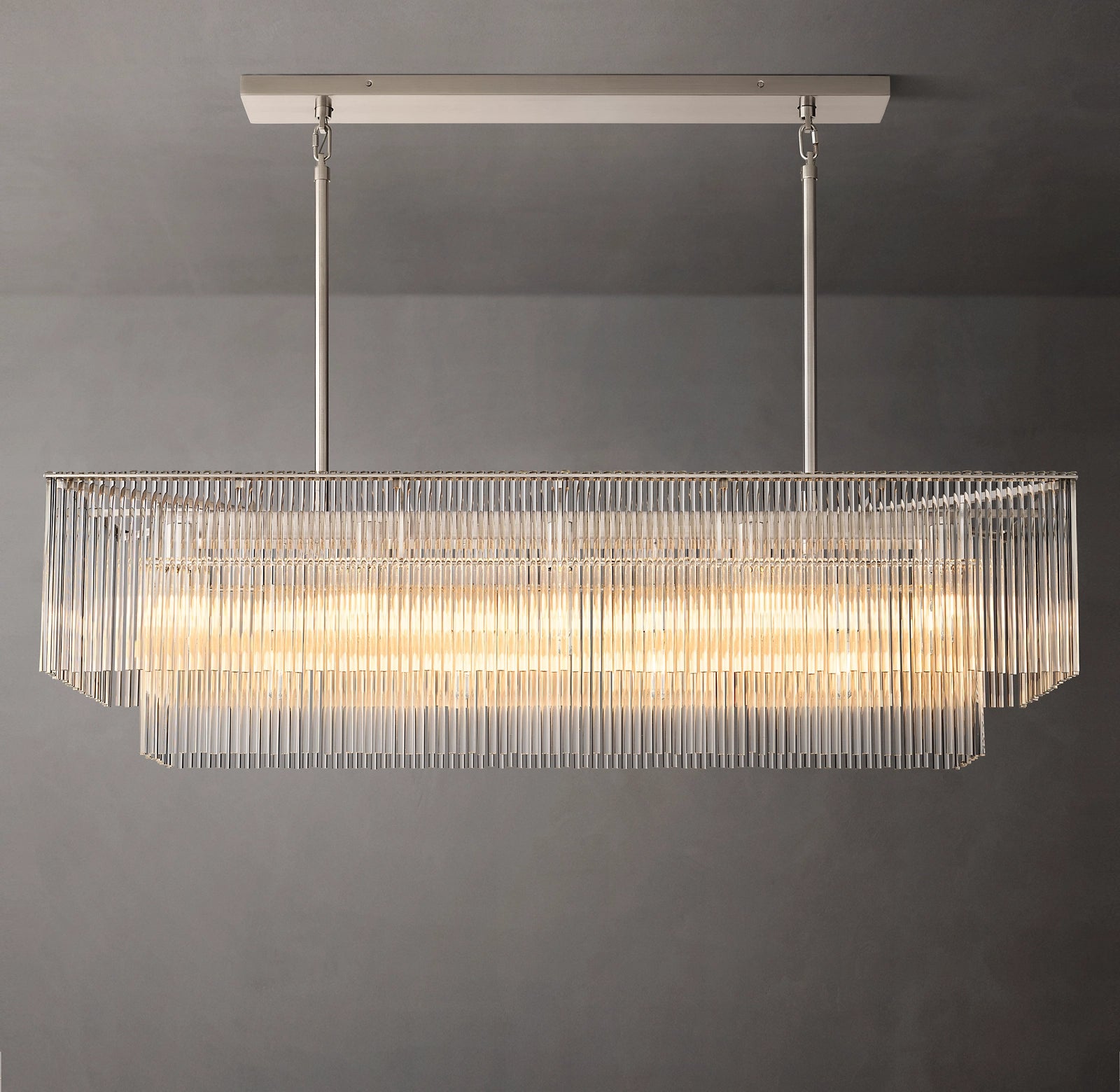 WOMO Crystal Rod Rectangular Chandelier - Amadeo