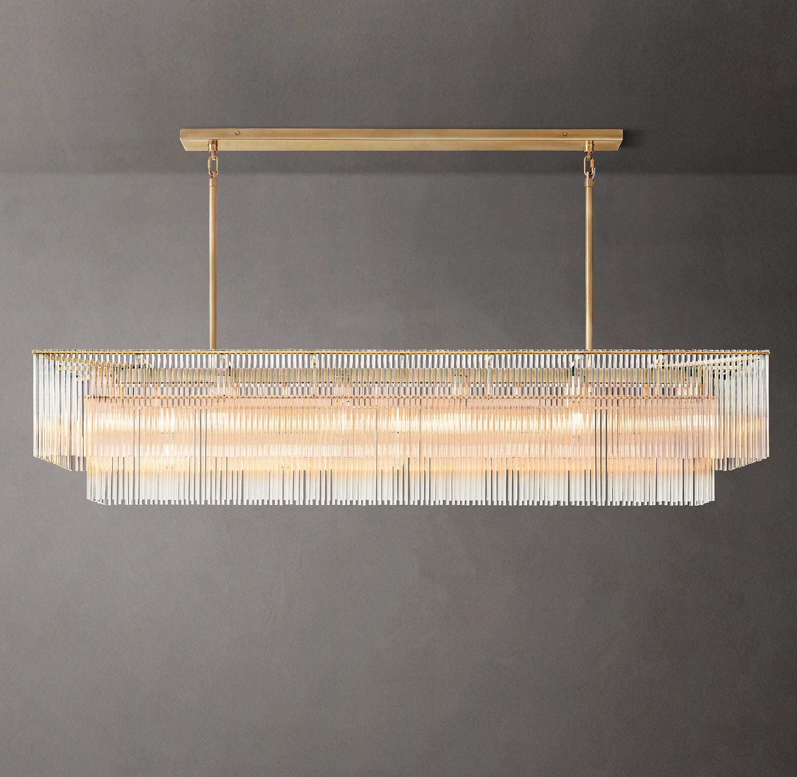 WOMO Crystal Rod Rectangular Chandelier - Amadeo