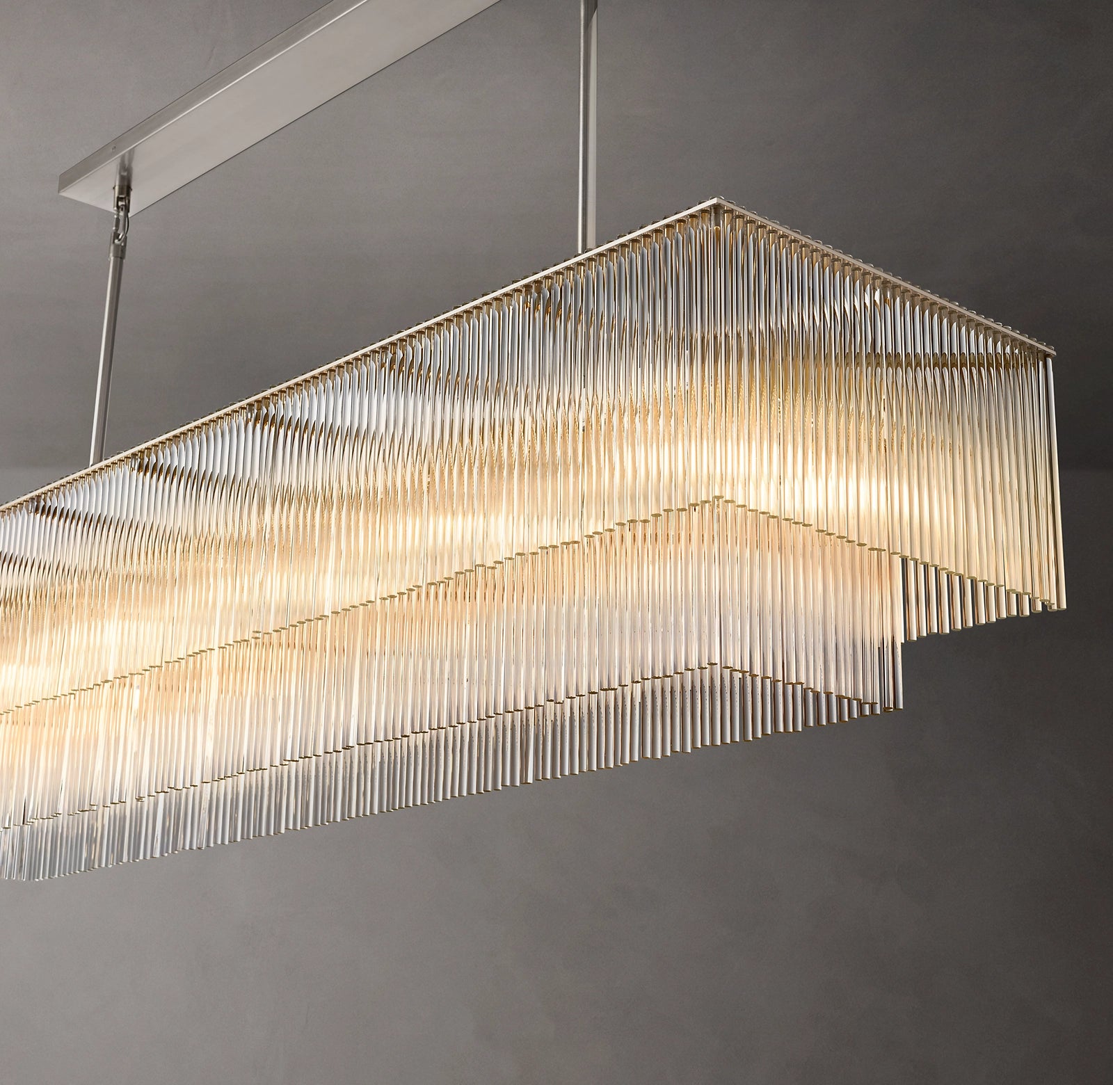WOMO Crystal Rod Rectangular Chandelier - Amadeo