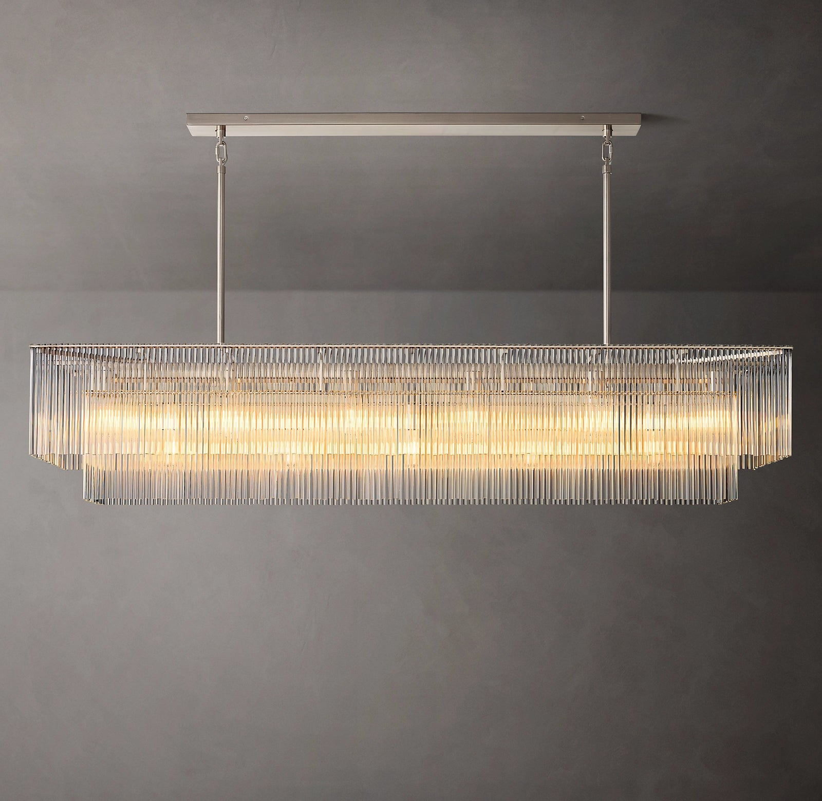 WOMO Crystal Rod Rectangular Chandelier - Amadeo