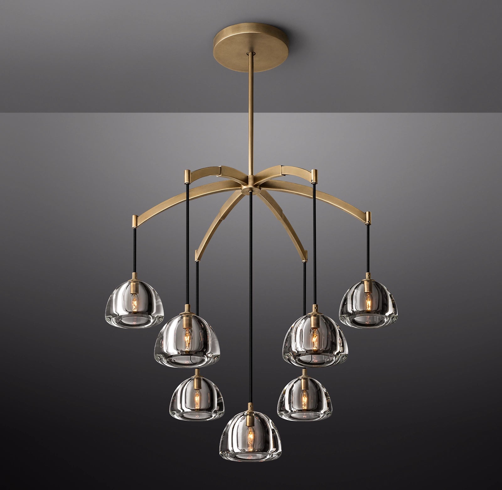 WOMO Crystal Cluster Chandelier - Hemisphere