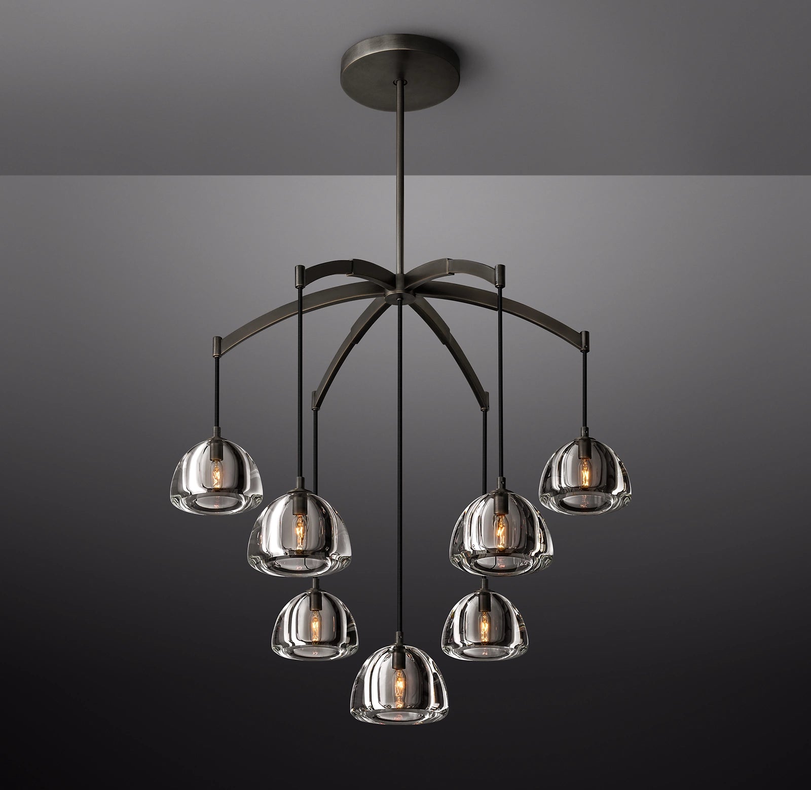 WOMO Crystal Cluster Chandelier - Hemisphere