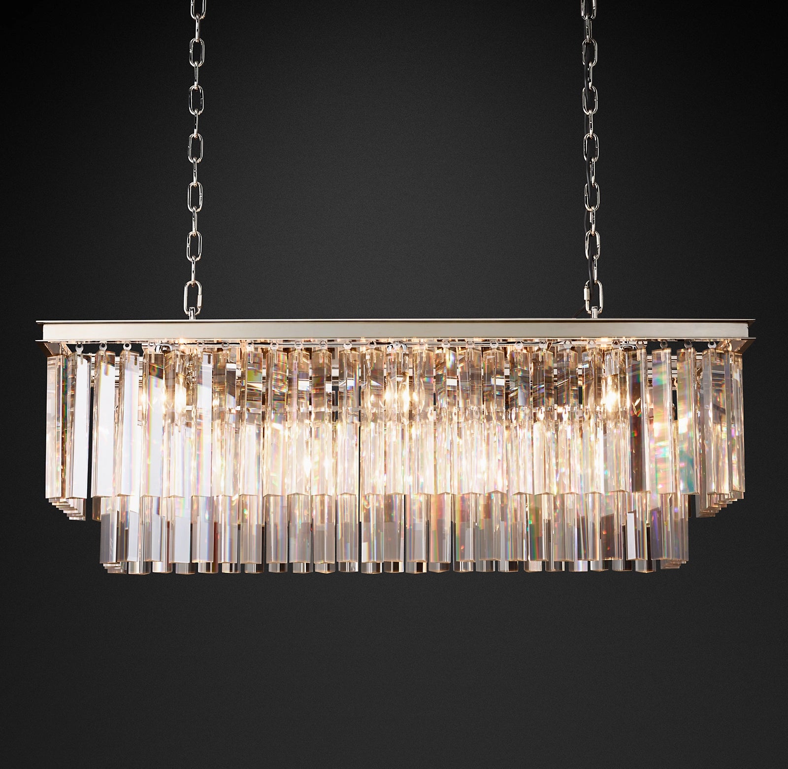 WOMO Crystal Prism Rectangular Chandelier - Odeon