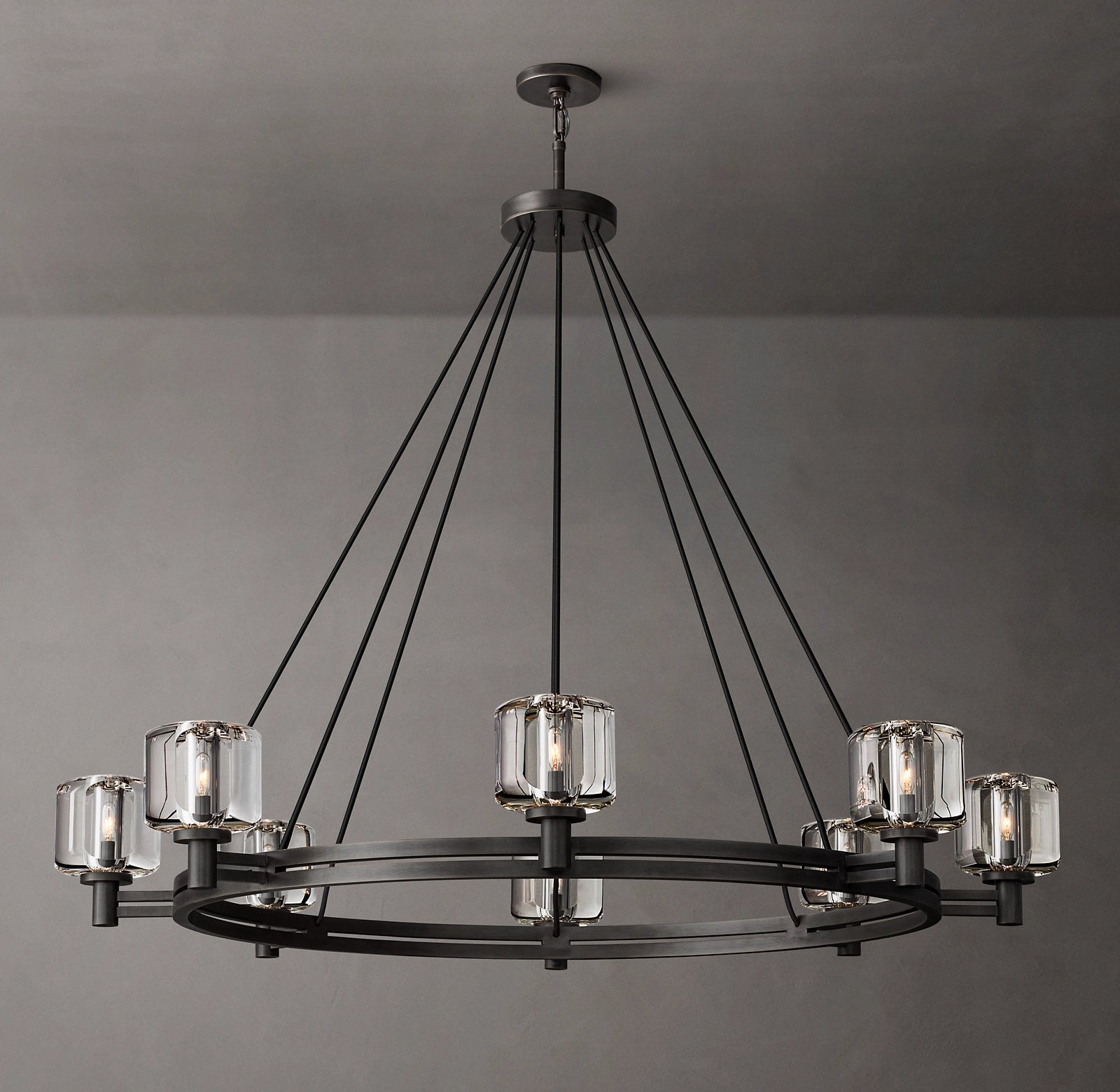 WOMO Crystal Round Candle Chandelier - Demaret