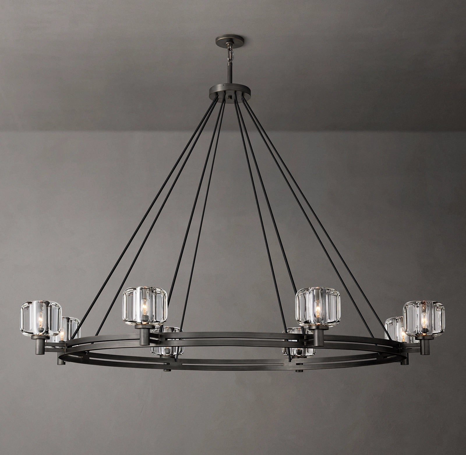 WOMO Crystal Round Candle Chandelier - Demaret