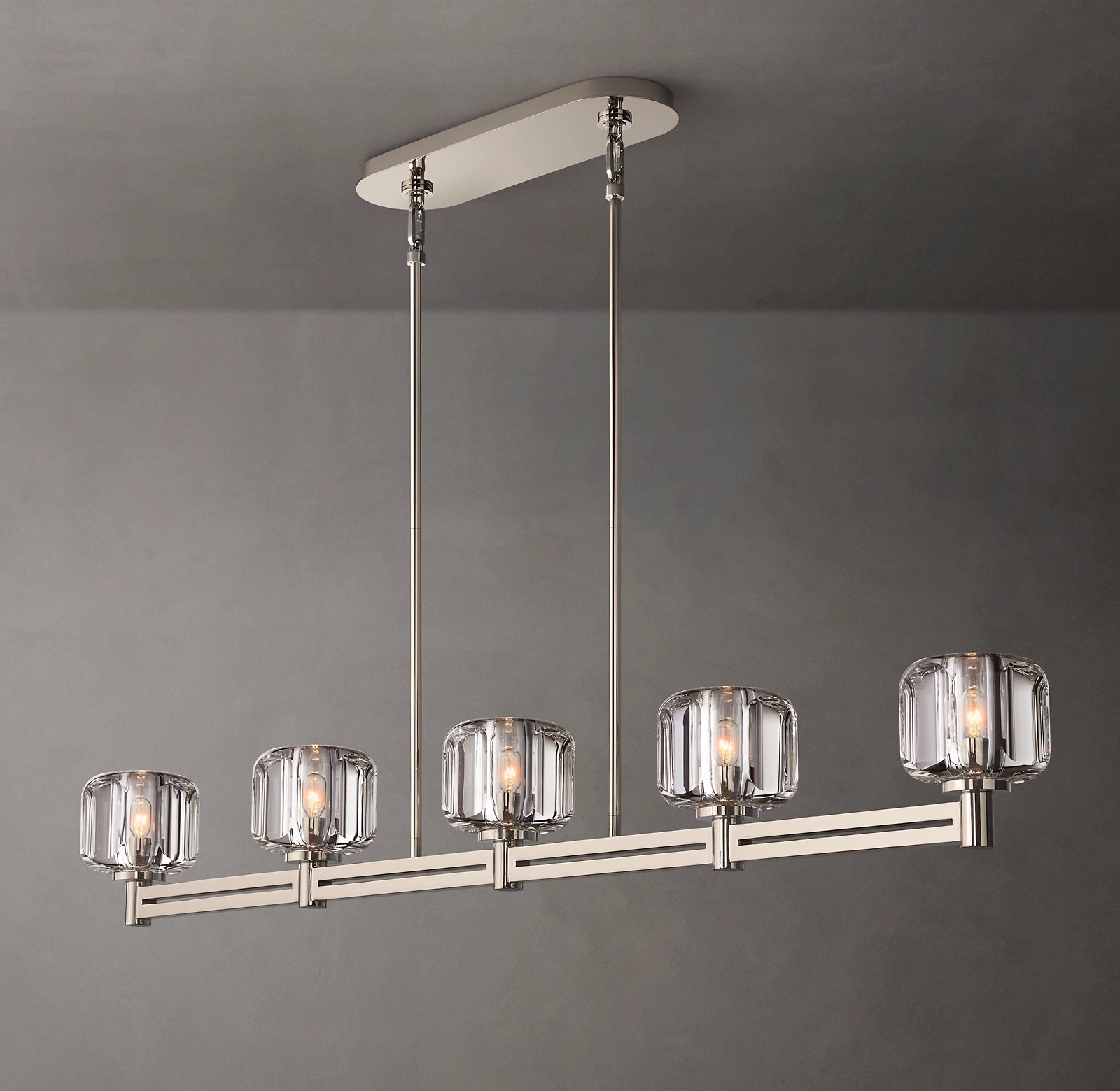 WOMO Crystal Linear Candle Chandelier - Demaret