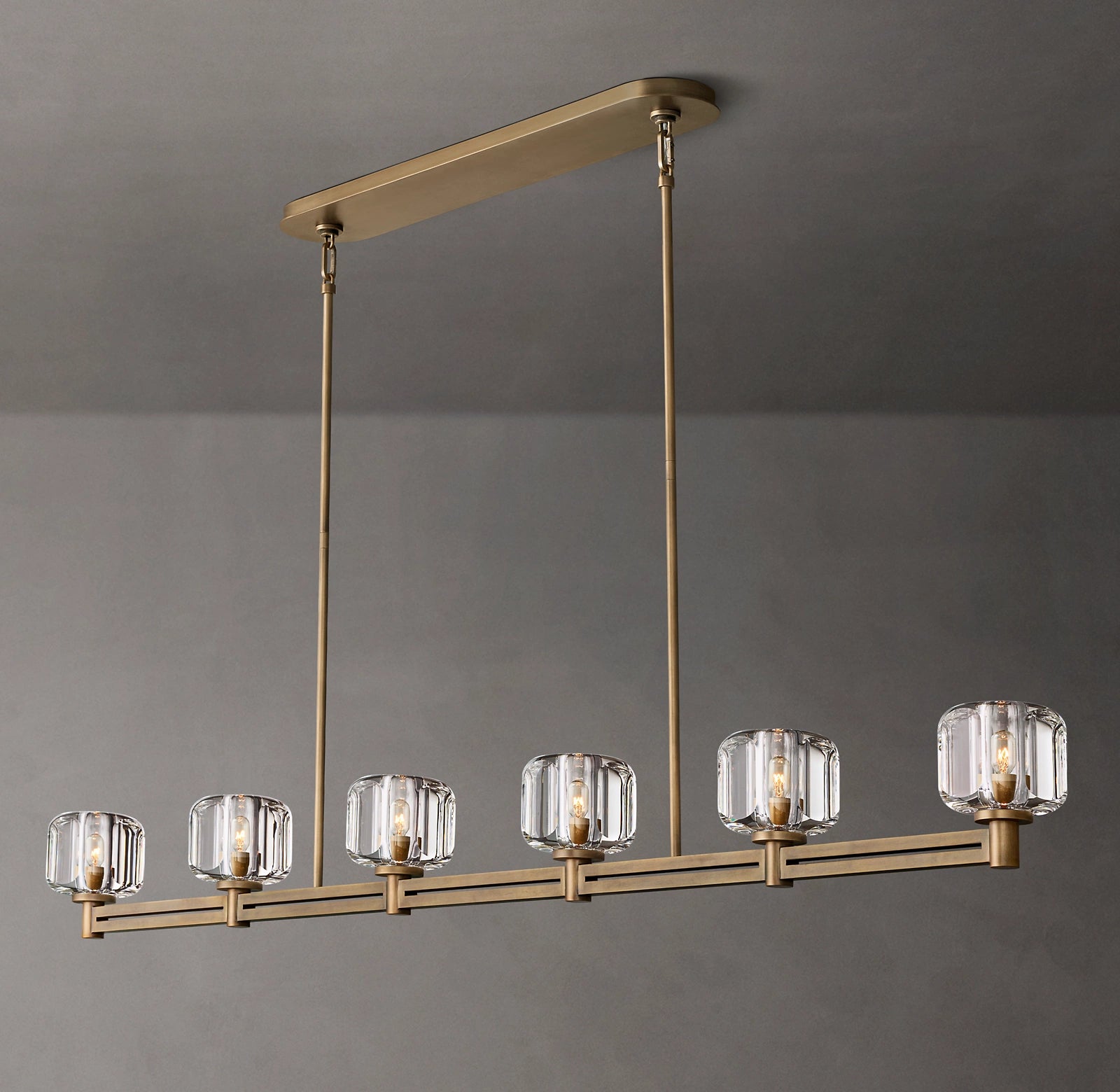 WOMO Crystal Linear Candle Chandelier - Demaret