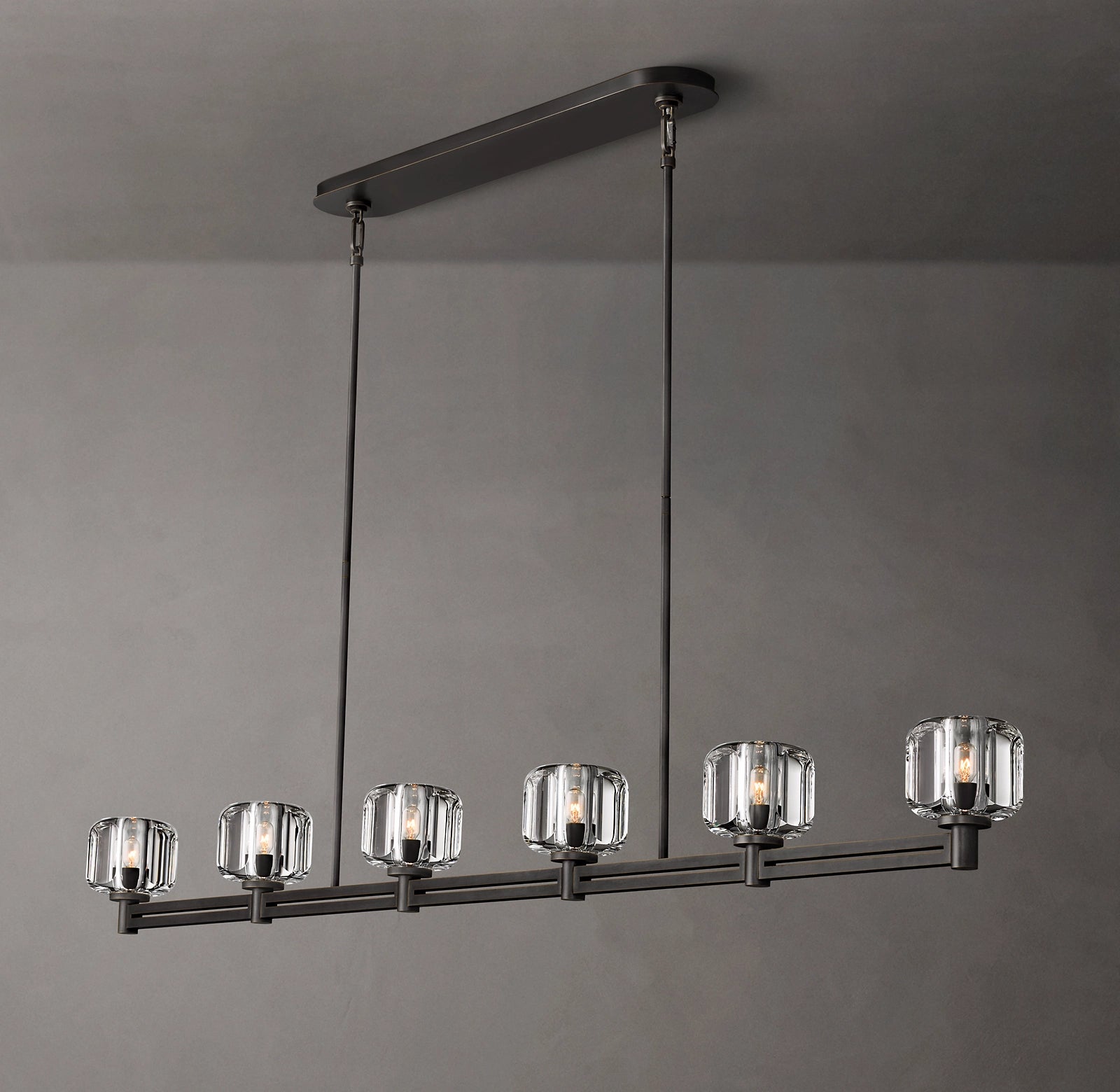 WOMO Crystal Linear Candle Chandelier - Demaret