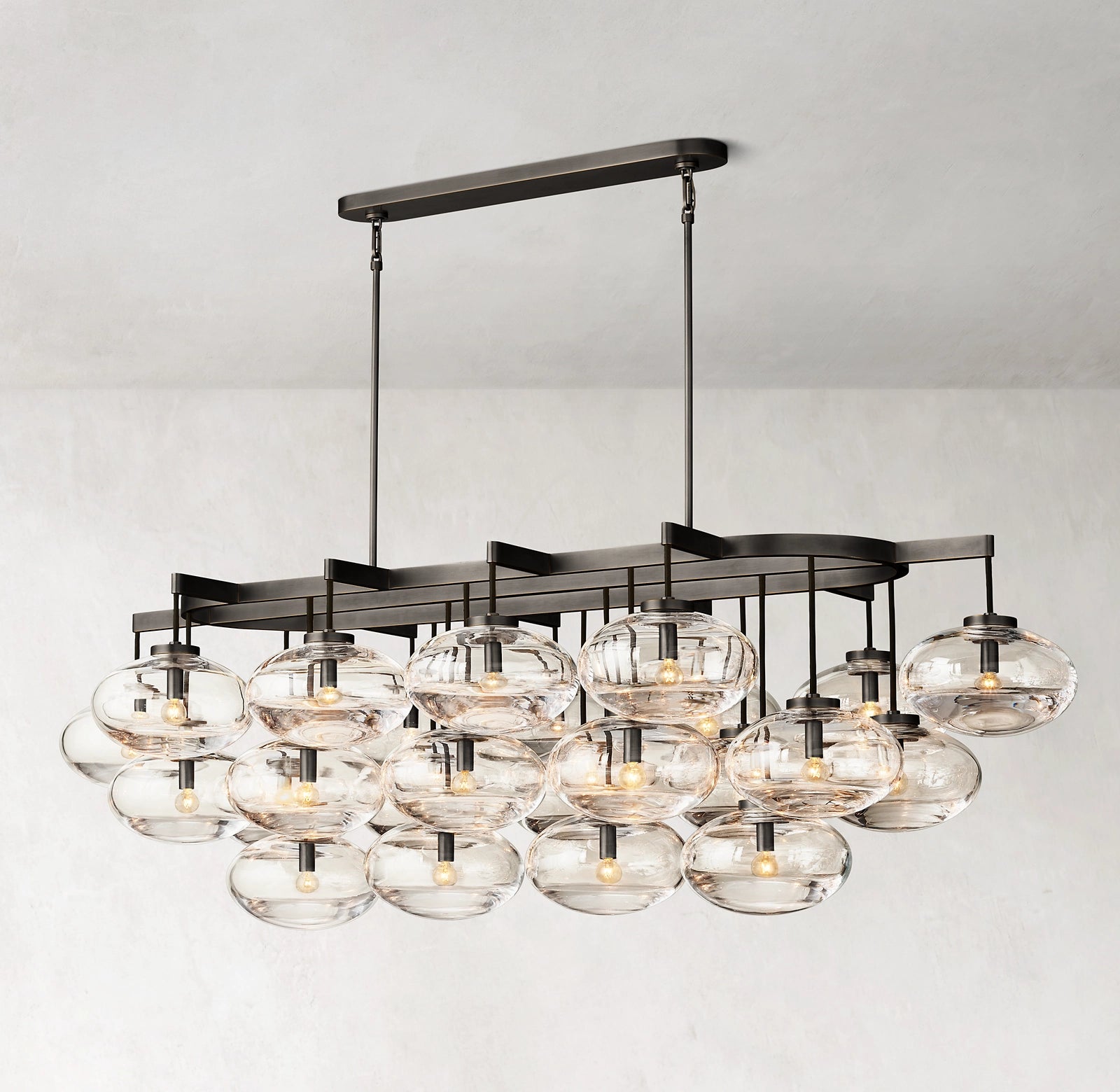 WOMO 72 inch Glass Bubble Oval Chandelier - Cabrette