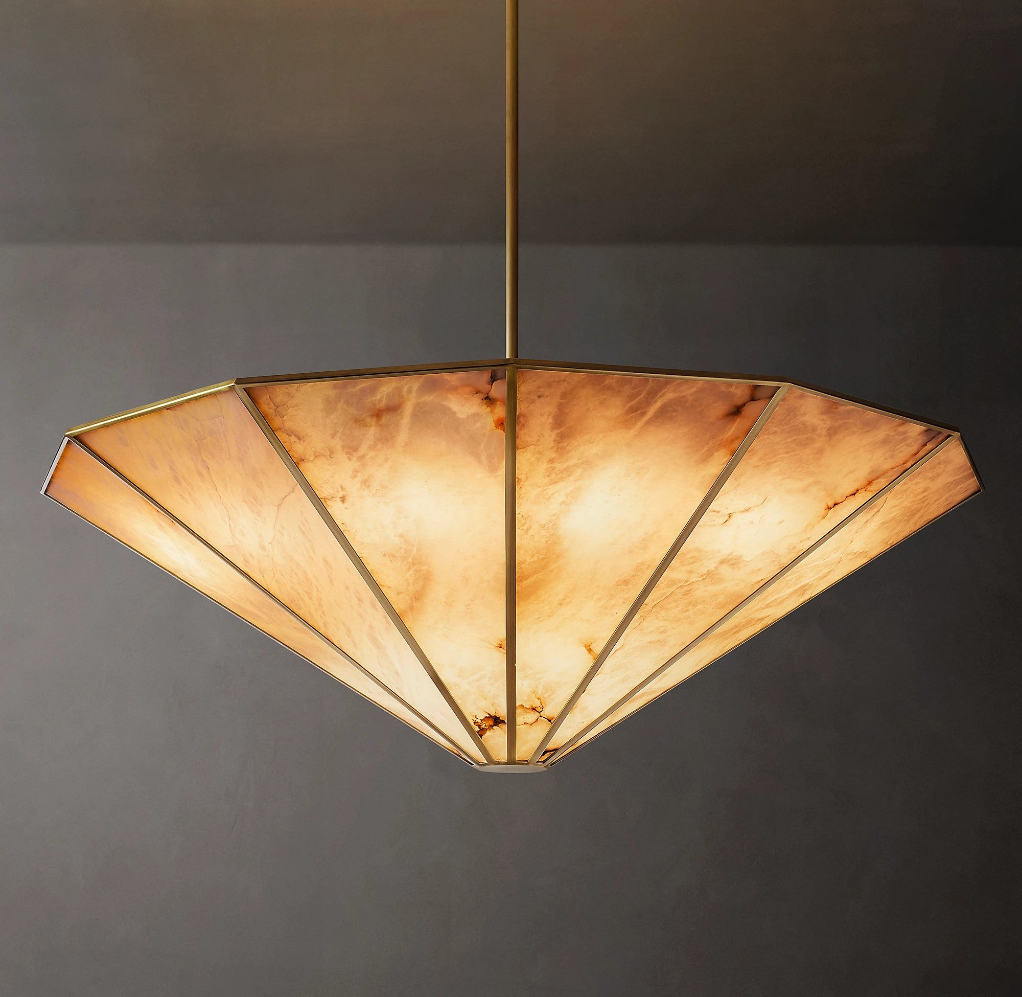 WOMO Alabaster Umbrella Chandelier - Lucette