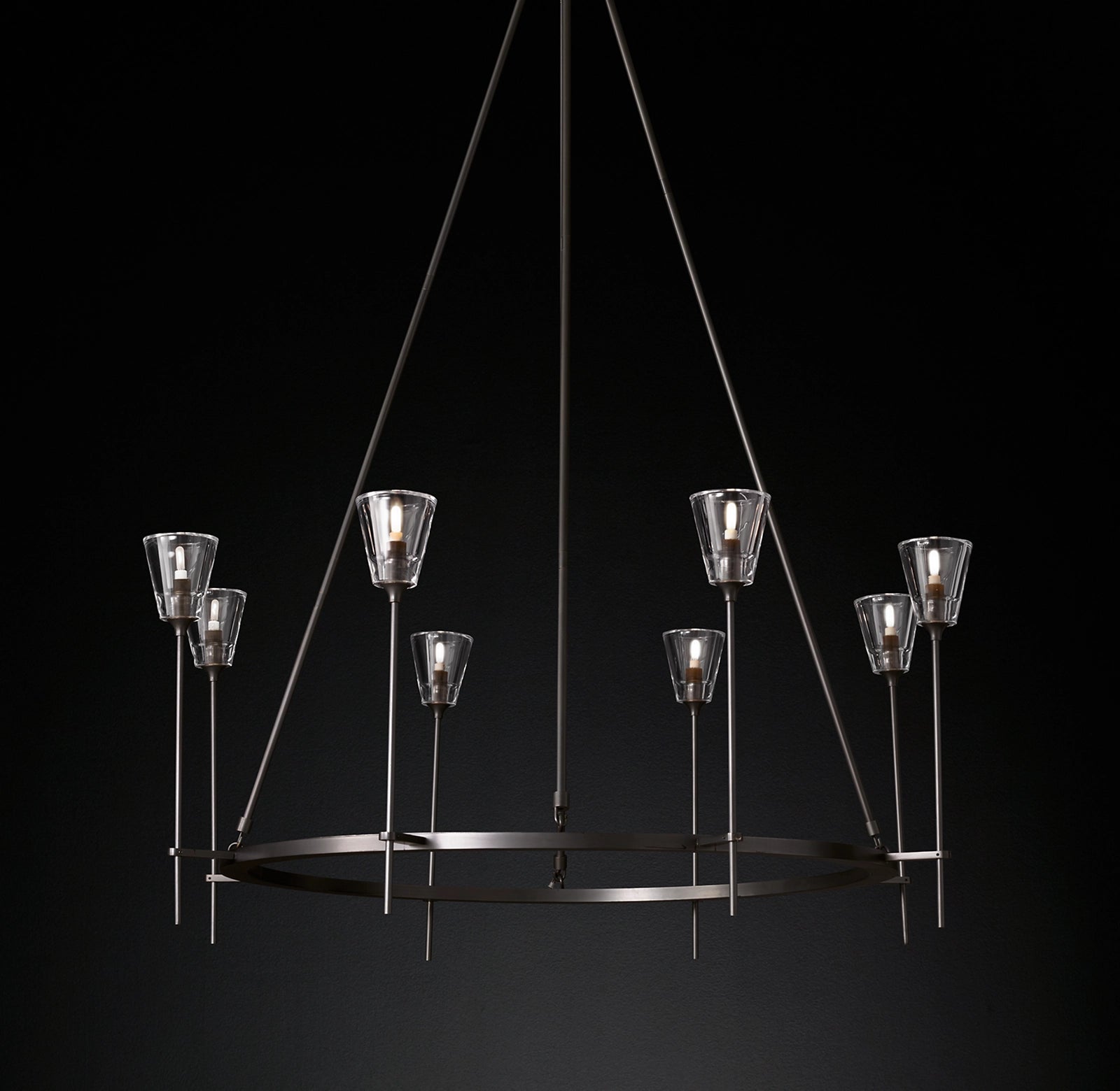 WOMO Torch Round Chandelier - Verre