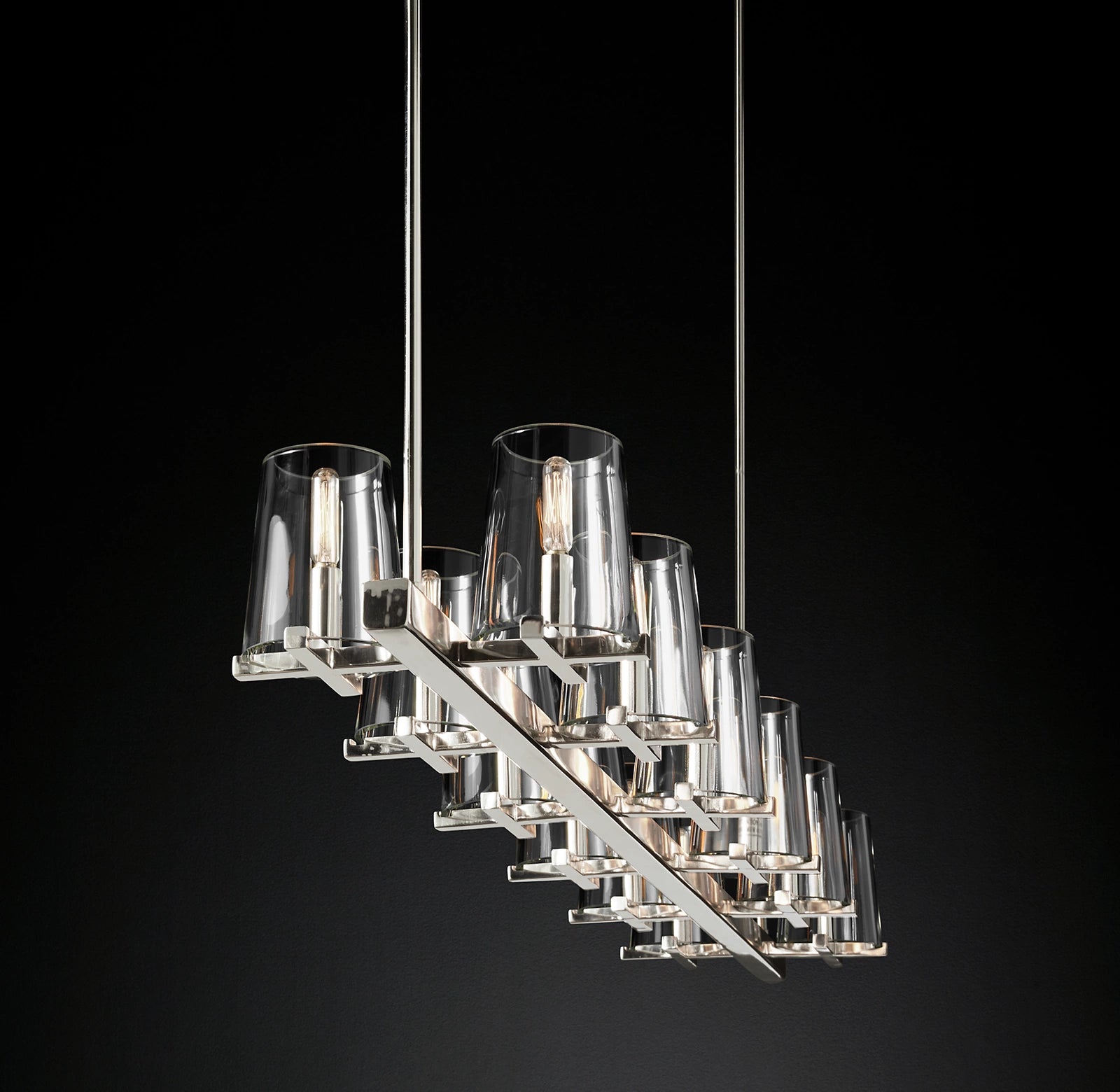 WOMO Hurricane Candle Linear Chandelier - Pauillac