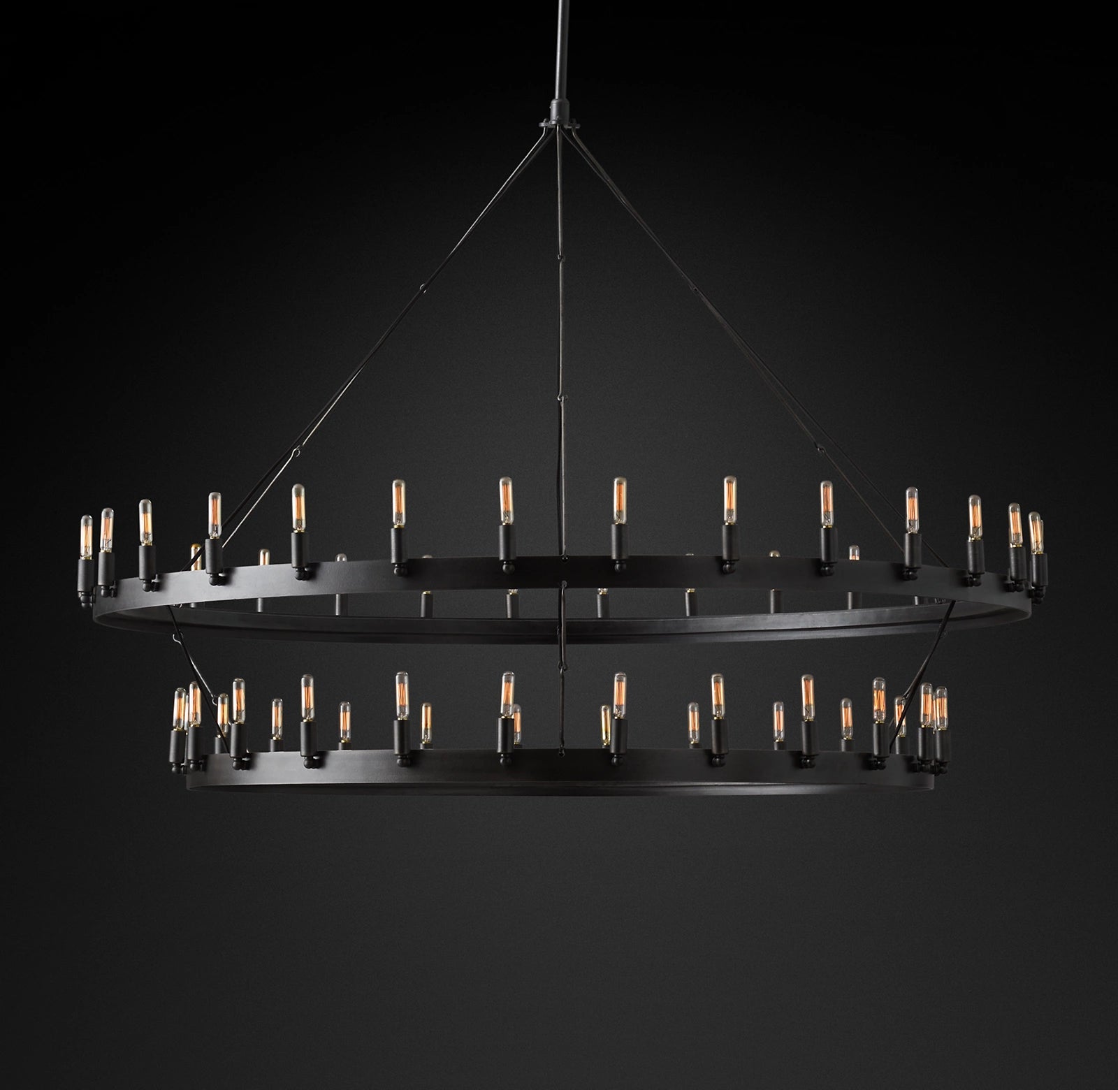 WOMO Vintage Filament Tubular Candle Tiered Chandelier - Camino