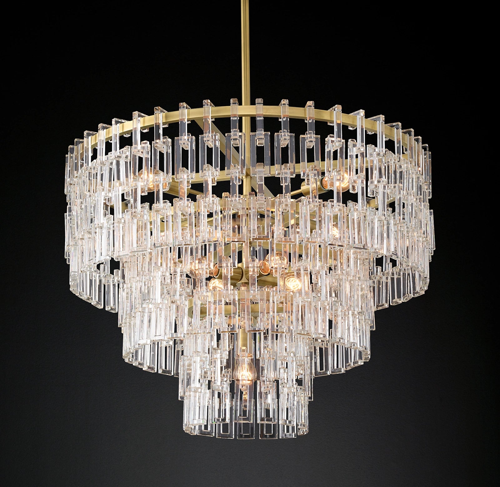 WOMO Chain Crystal Tiered Chandelier - Marignan