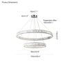 WOMO 2 Tier Circular Crystal Chandelier-WM2192 thumbnail
