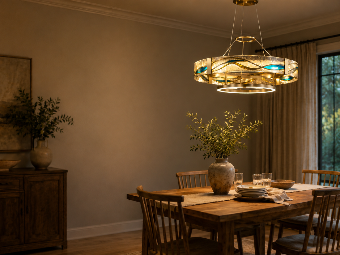 How One Chandelier Made This Dining Room Feel Complete