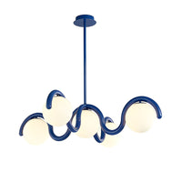 WOMO Minimalist Wave Glass Chandelier-WM3210
