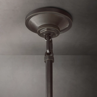 WOMO 10 Inch Ribbed Glass Dome Pendant Light - Machinist