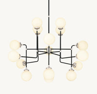 WOMO Milk Glass Sputnik Globe Chandelier - Bistro