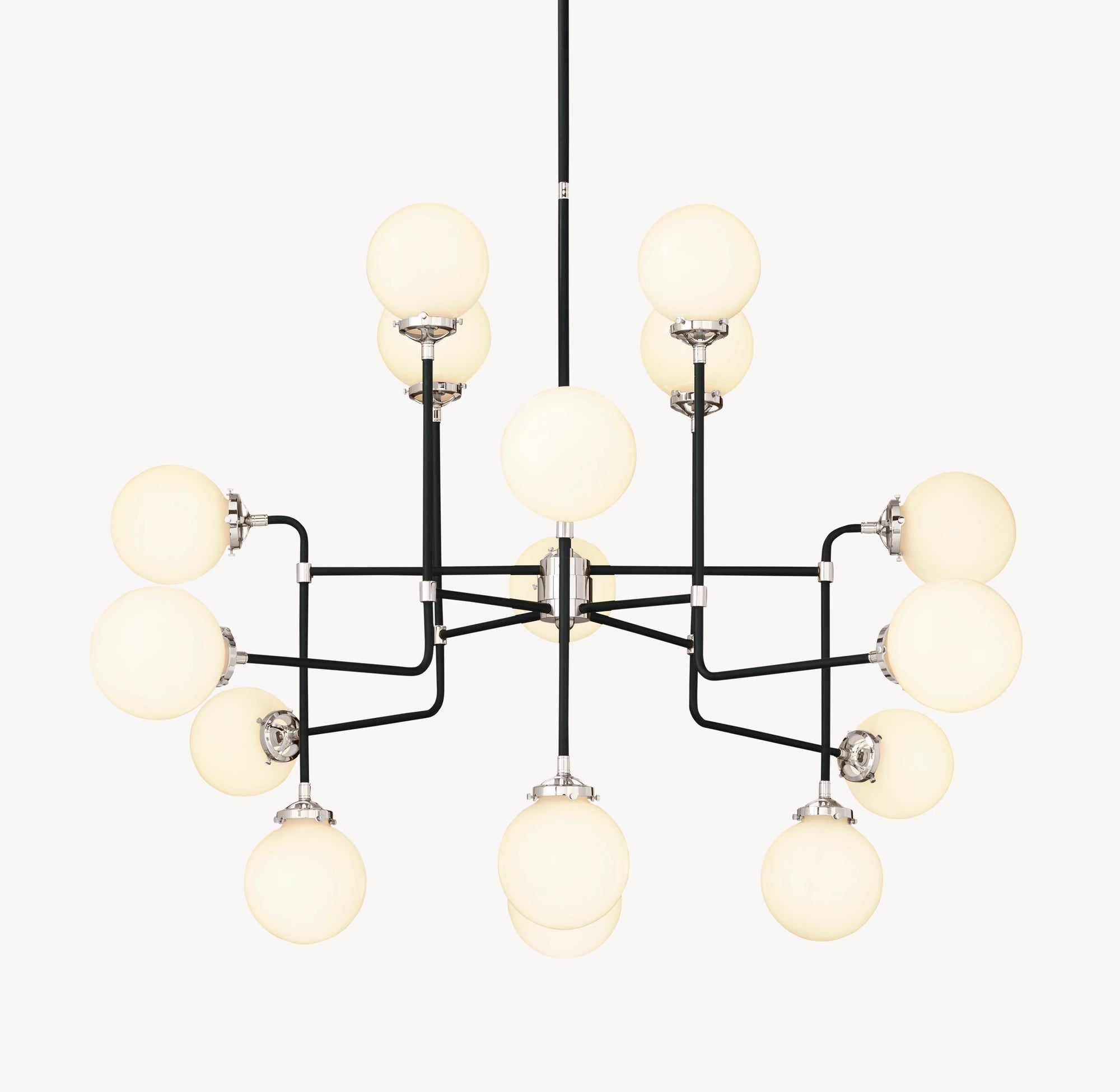 WOMO Milk Glass Sputnik Globe Chandelier - Bistro