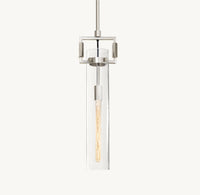 WOMO Clear Glass Cylinder Pendant Light - Machinist