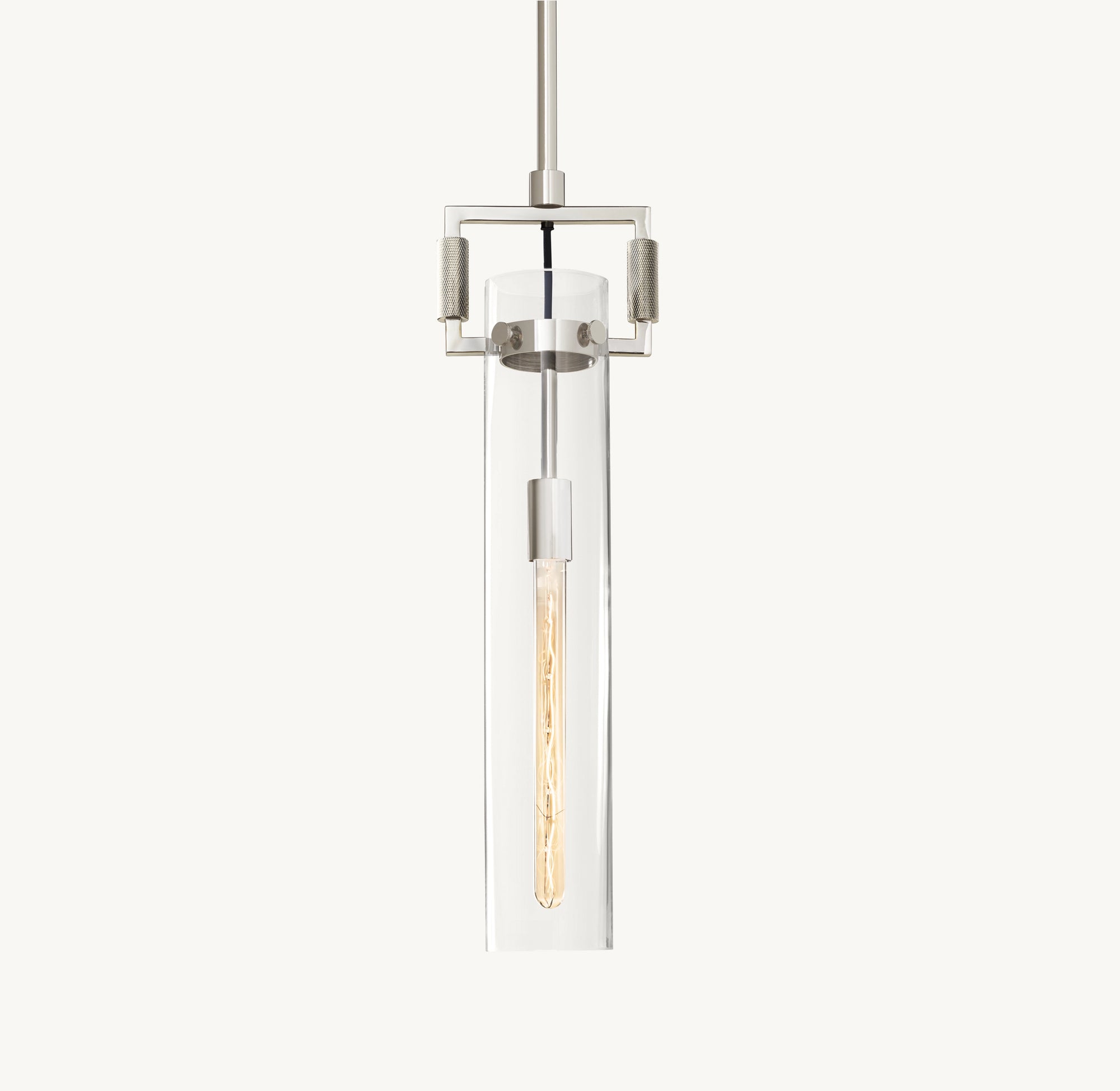 WOMO Clear Glass Cylinder Pendant Light - Machinist