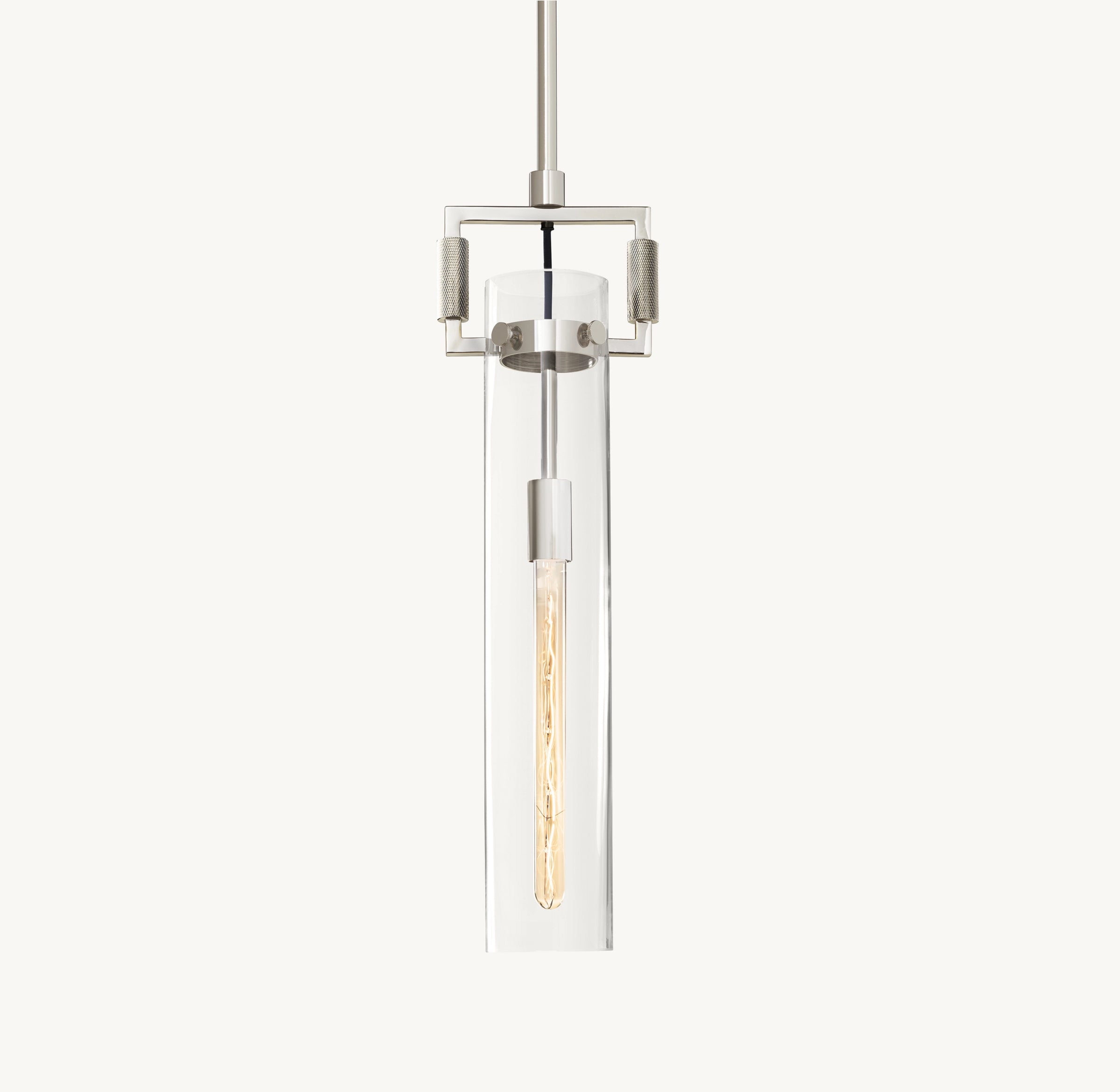 WOMO Clear Glass Cylinder Pendant Light - Machinist