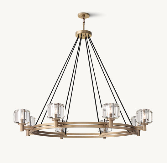 WOMO Crystal Round Candle Chandelier - Demaret